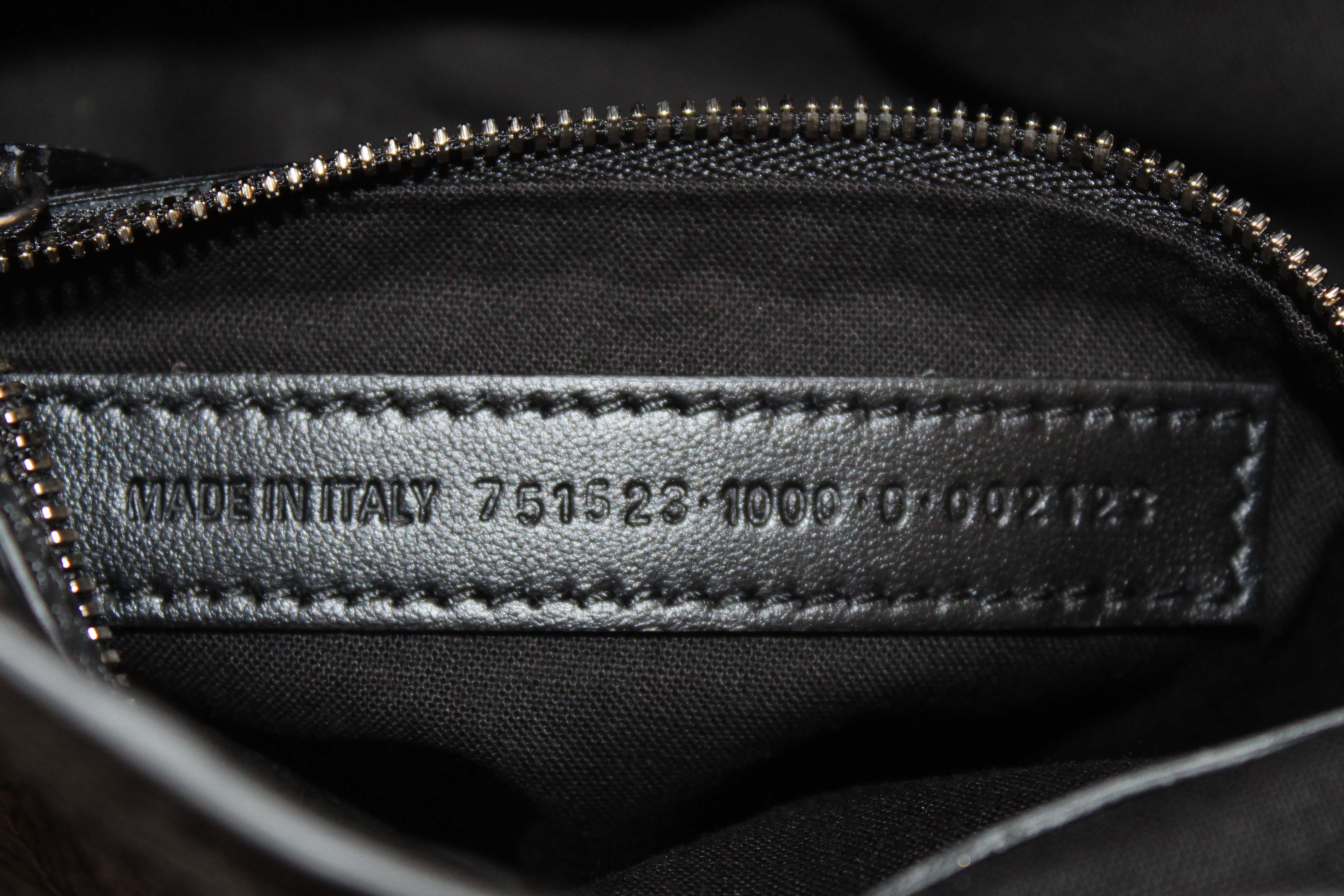 Authentic NEW Balenciaga Black Arena Lambskin Leather Neo Cagole Small Tote Bag