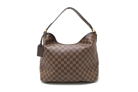 Authentic Louis Vuitton Damier Ebene Delightful MM Hobo Shoulder Bag