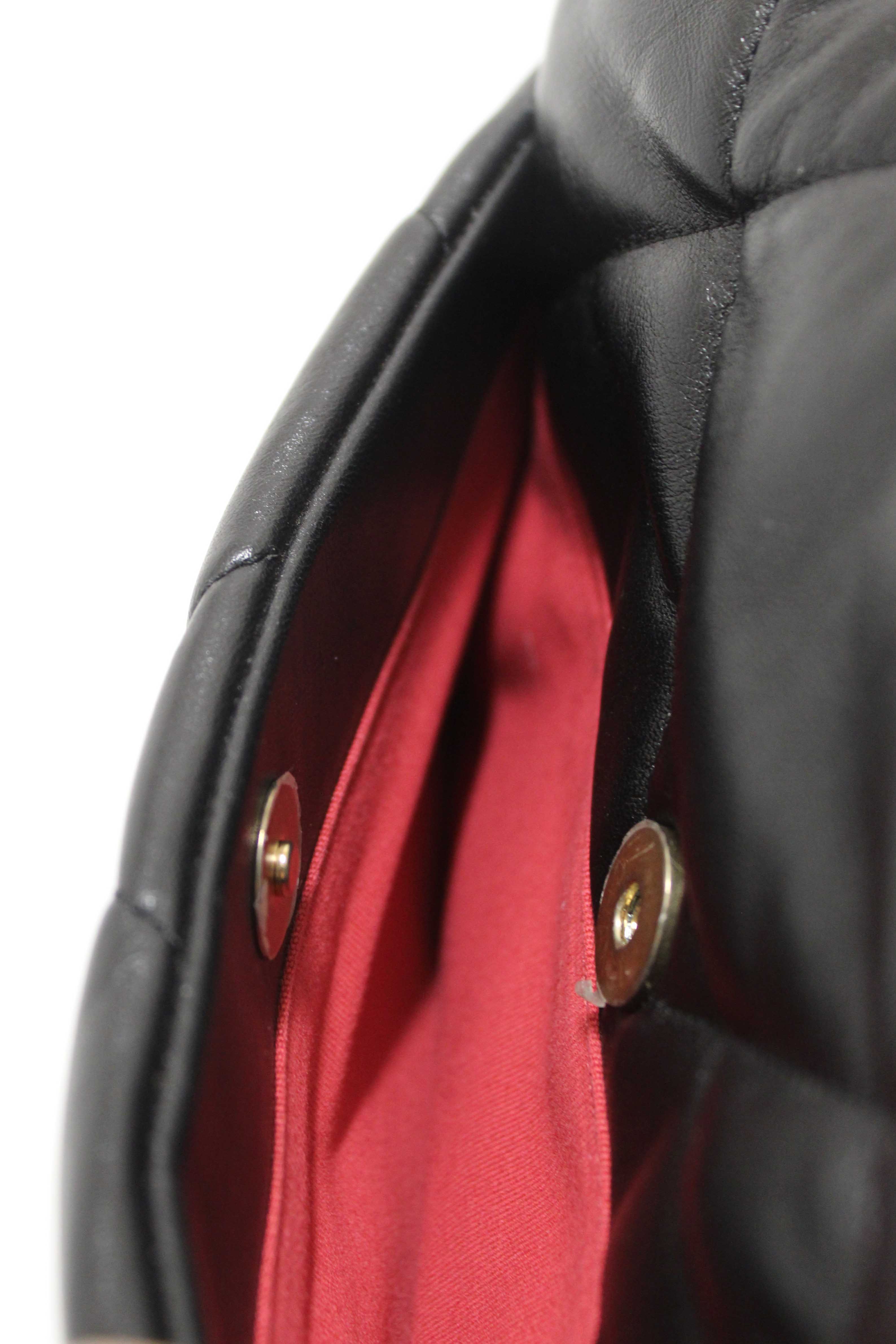 Authentic Chanel 19 Small Black Quilted Lambskin Leather Shoulder Crossbody Bag