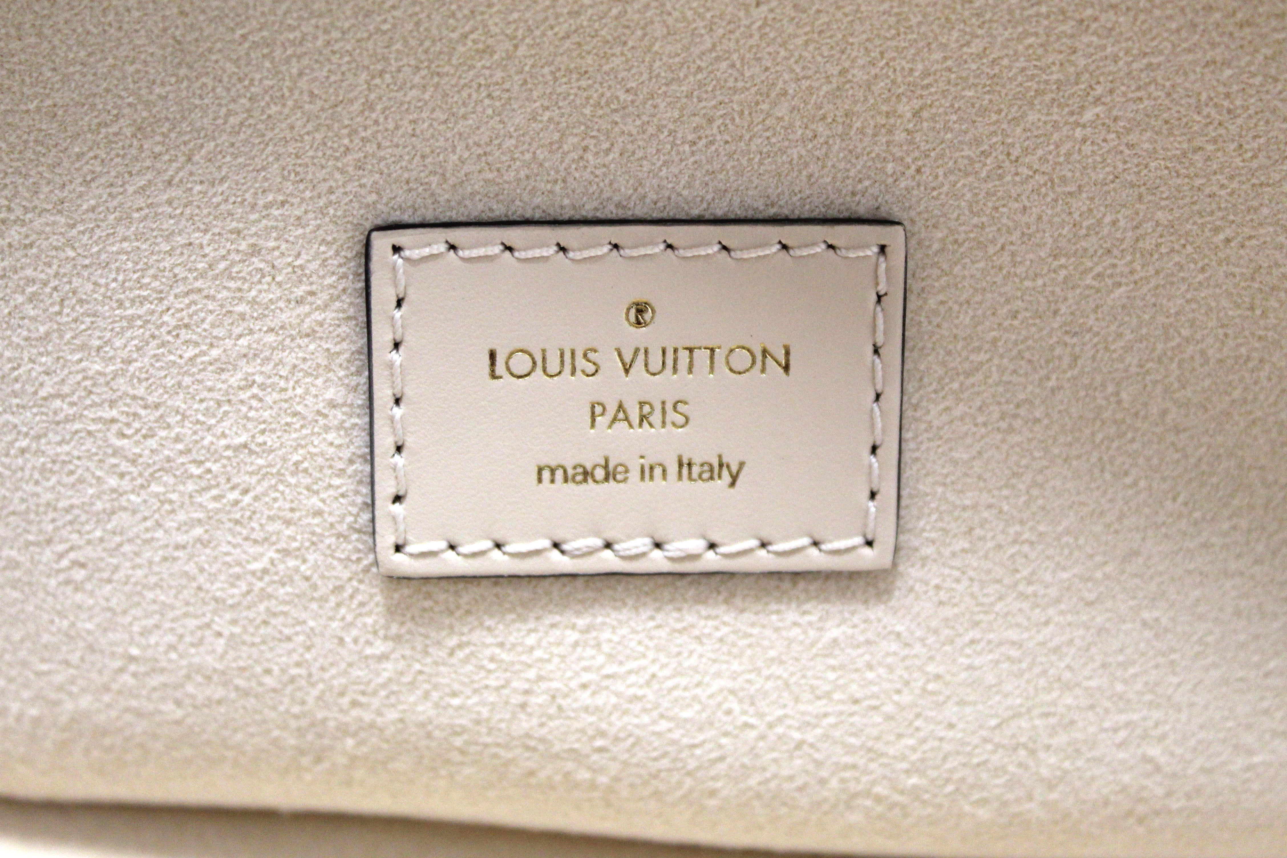 Authentic Louis Vuitton Beige Empreinte Monogram Leather Giant Vanity PM Shoulder Bag