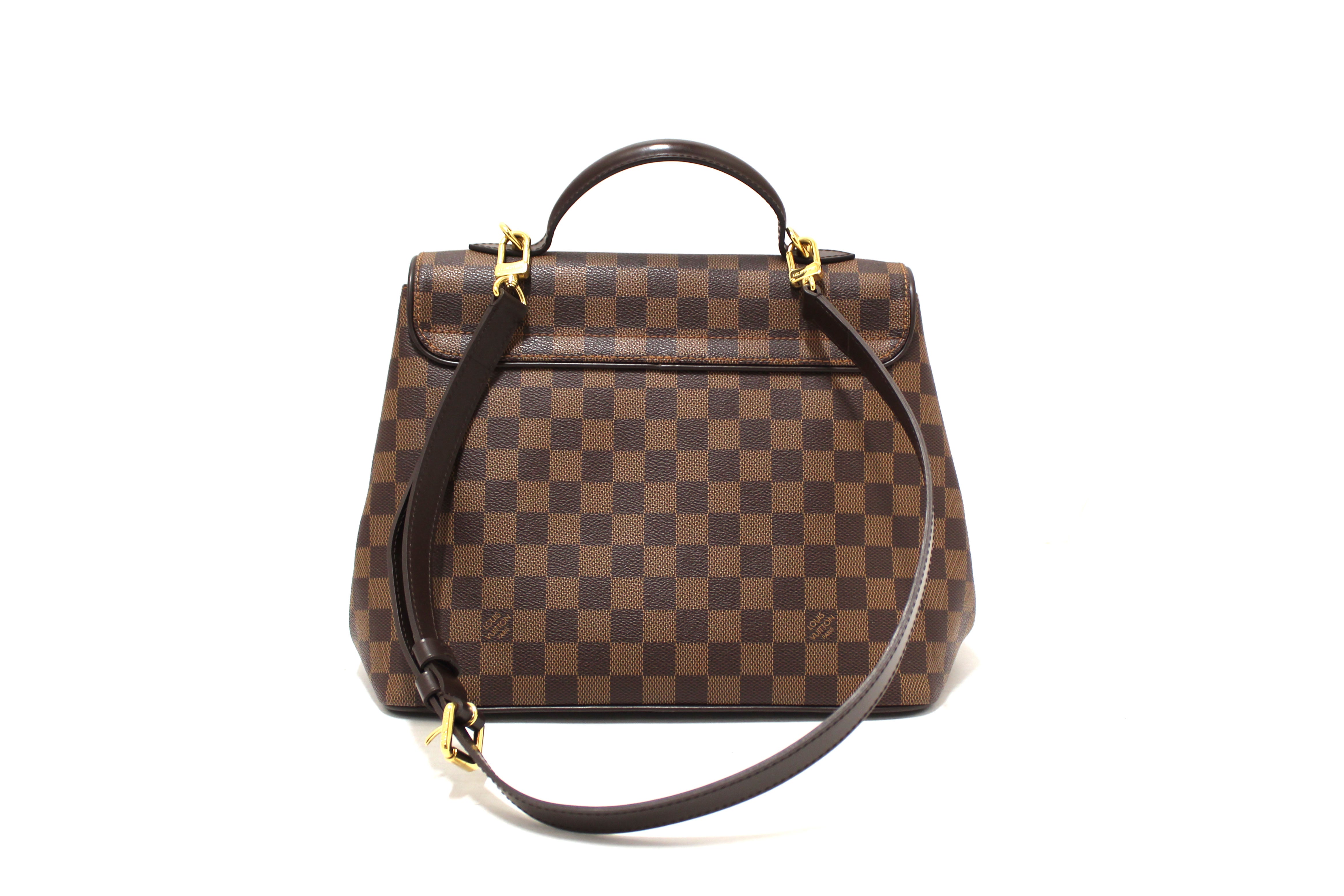 Authentic Louis Vuitton Damier Ebene Bergamo MM Shoulder Bag