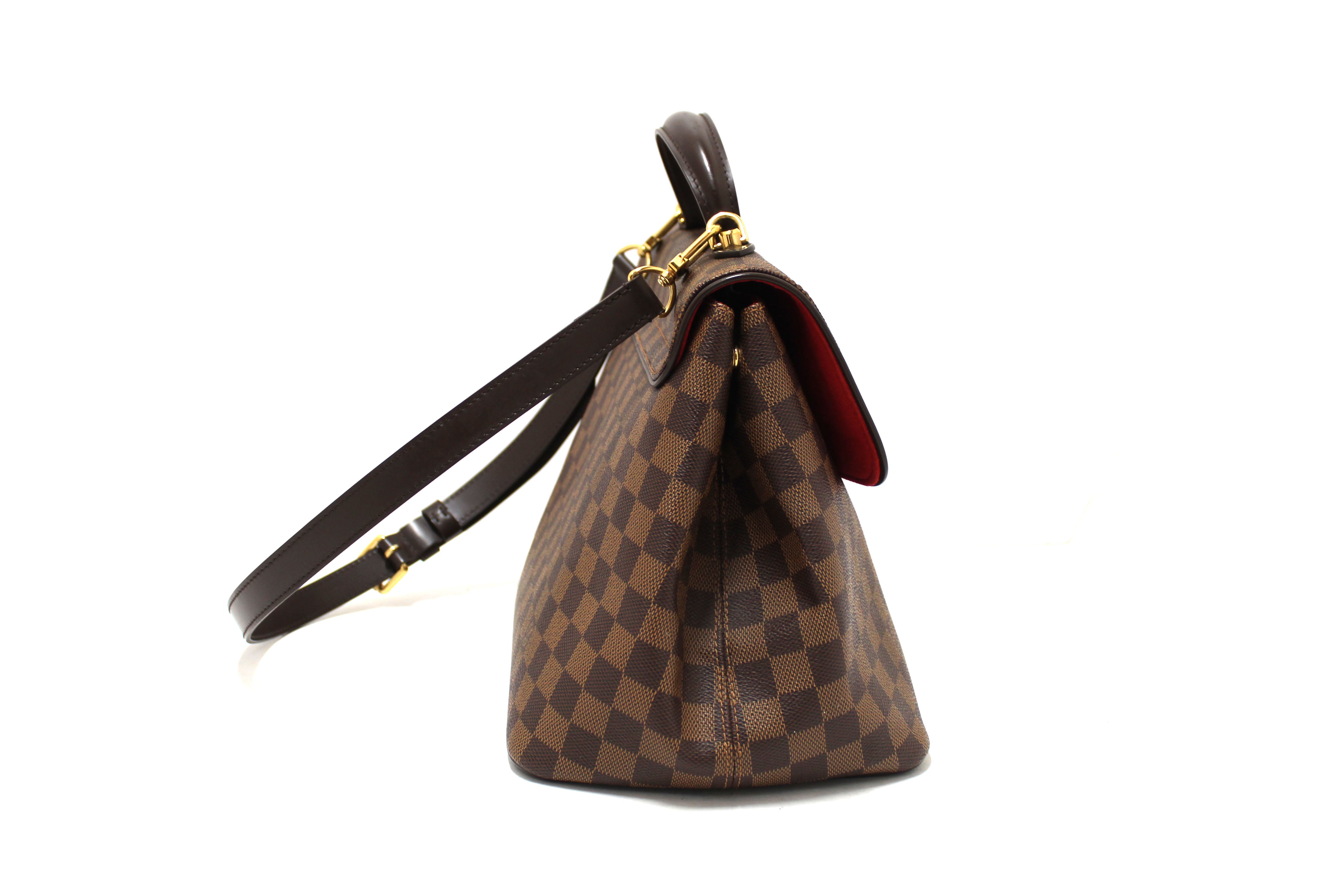 Authentic Louis Vuitton Damier Ebene Bergamo MM Shoulder Bag