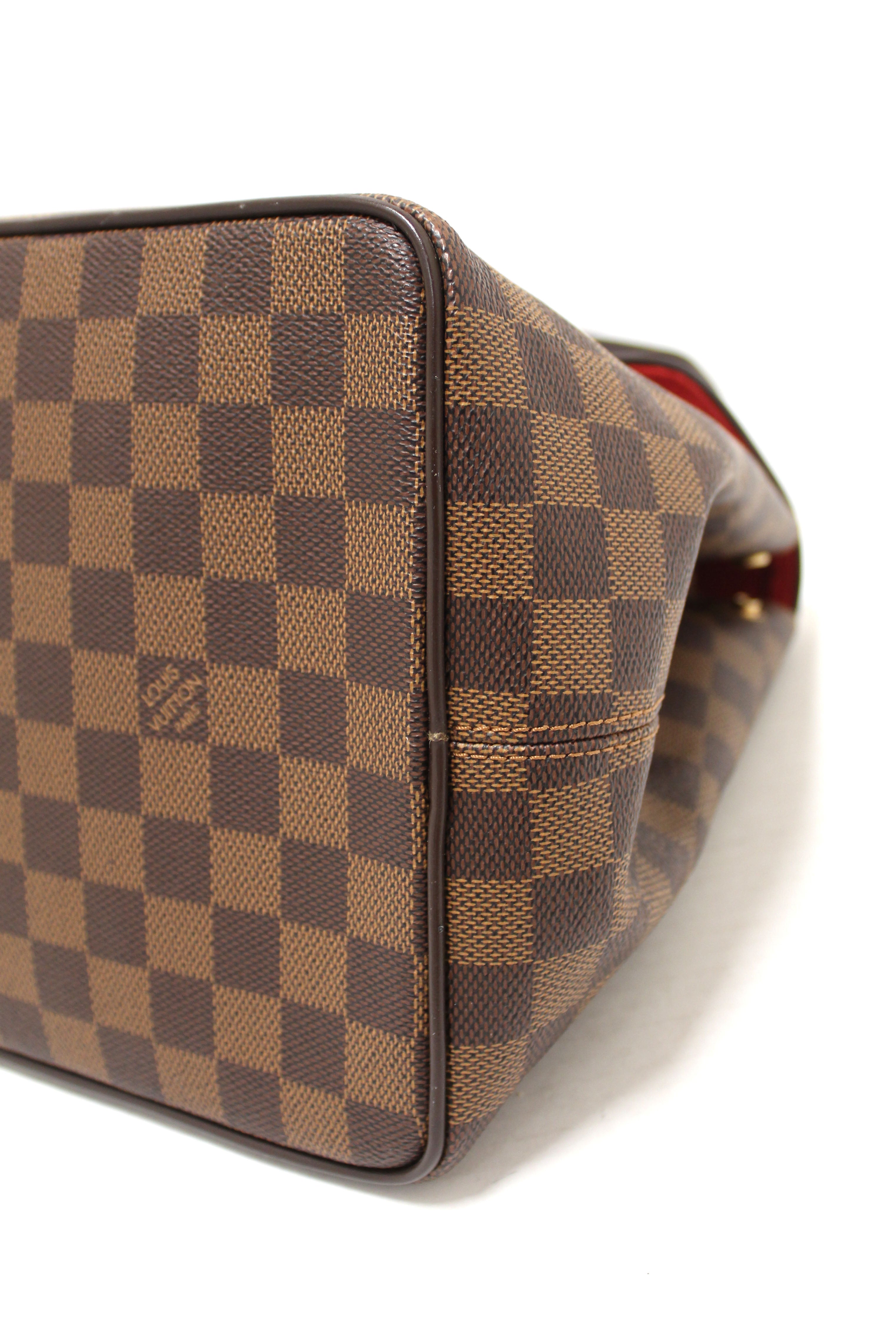 Authentic Louis Vuitton Damier Ebene Bergamo MM Shoulder Bag