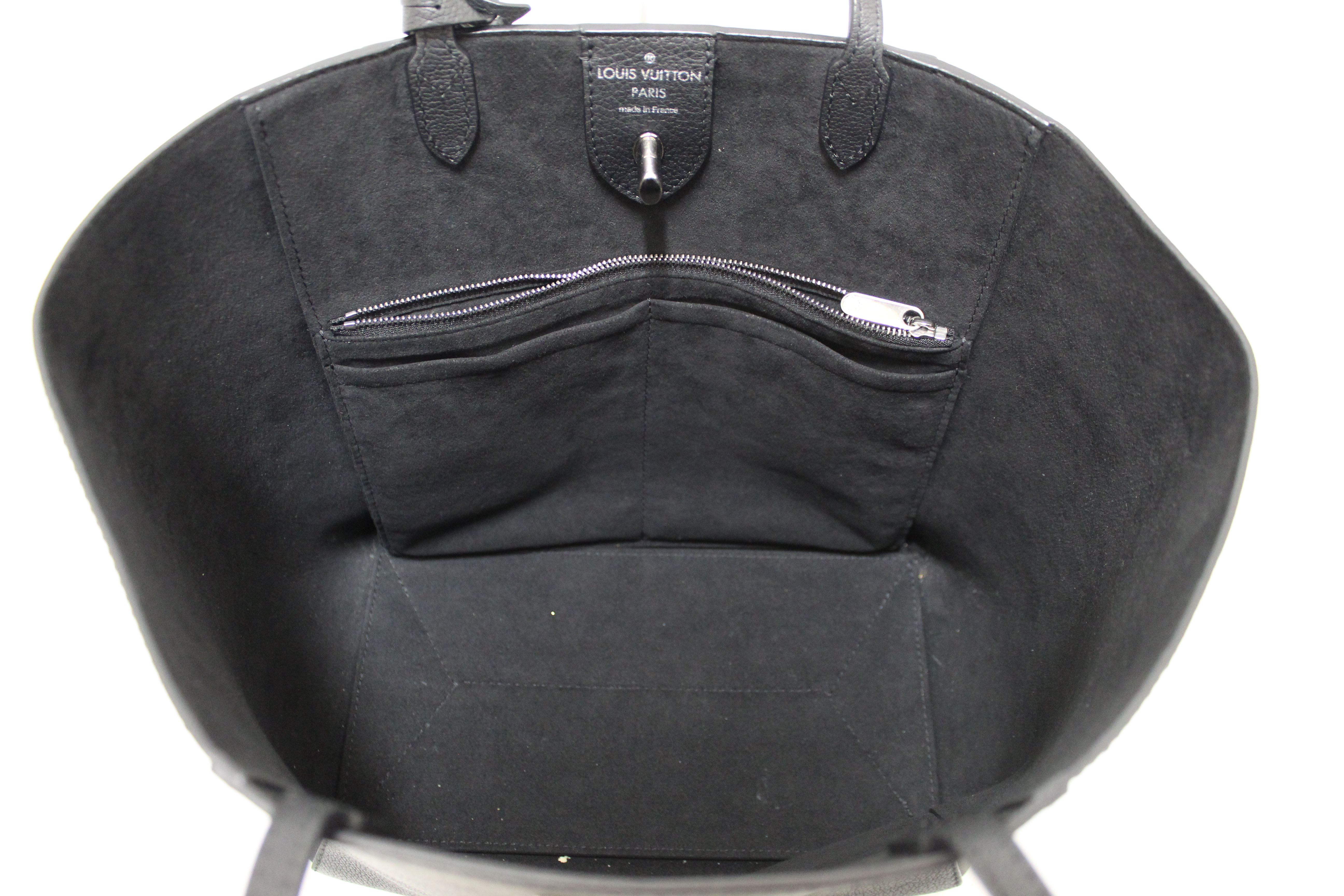 black louis tote bag leather