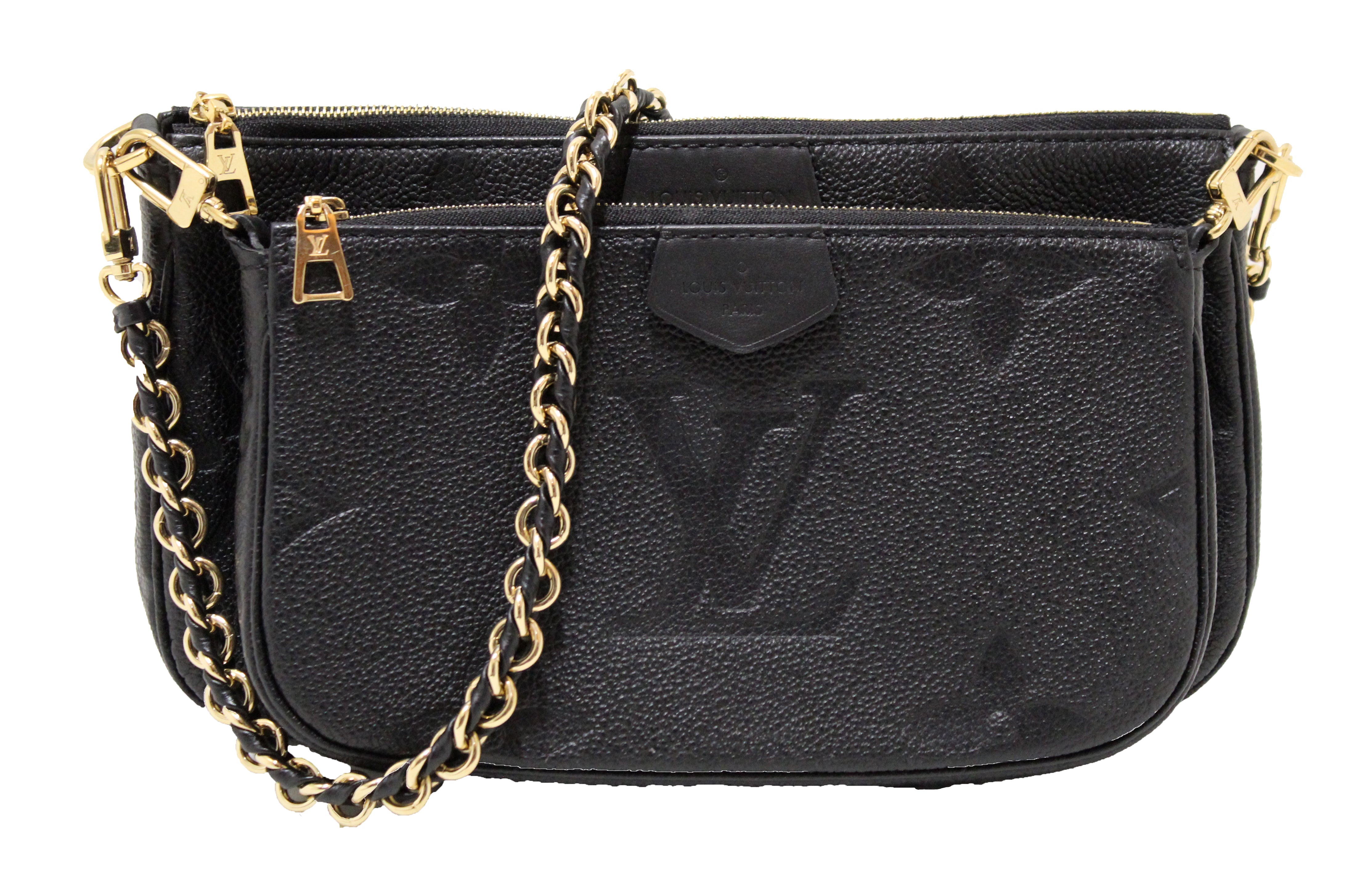 Authentic Louis Vuitton Monogram Empreinte Leather Multi Pochette Bag