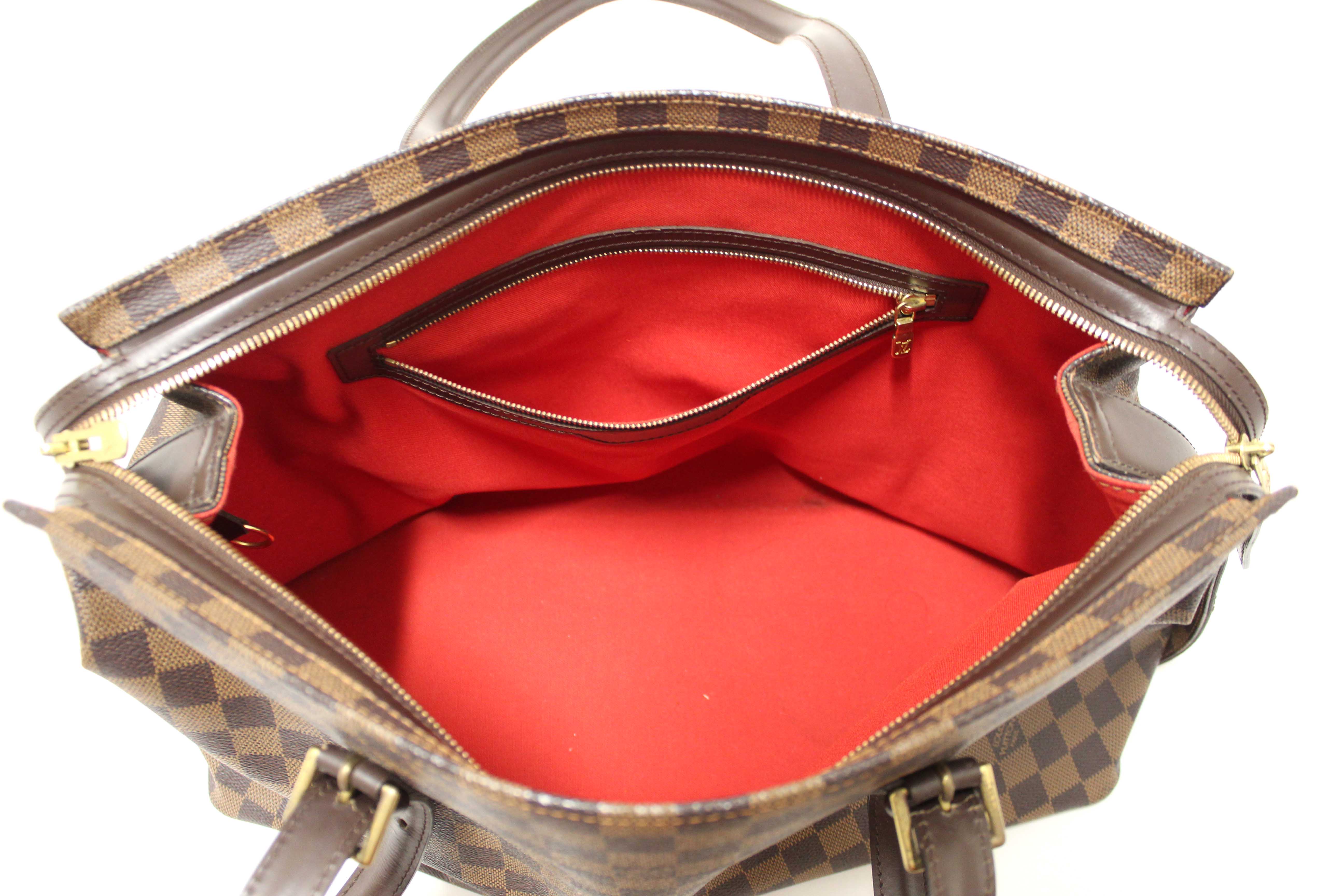 Authentic Louis Vuitton Damier Ebene Chelsea Tote Shoulder Bag