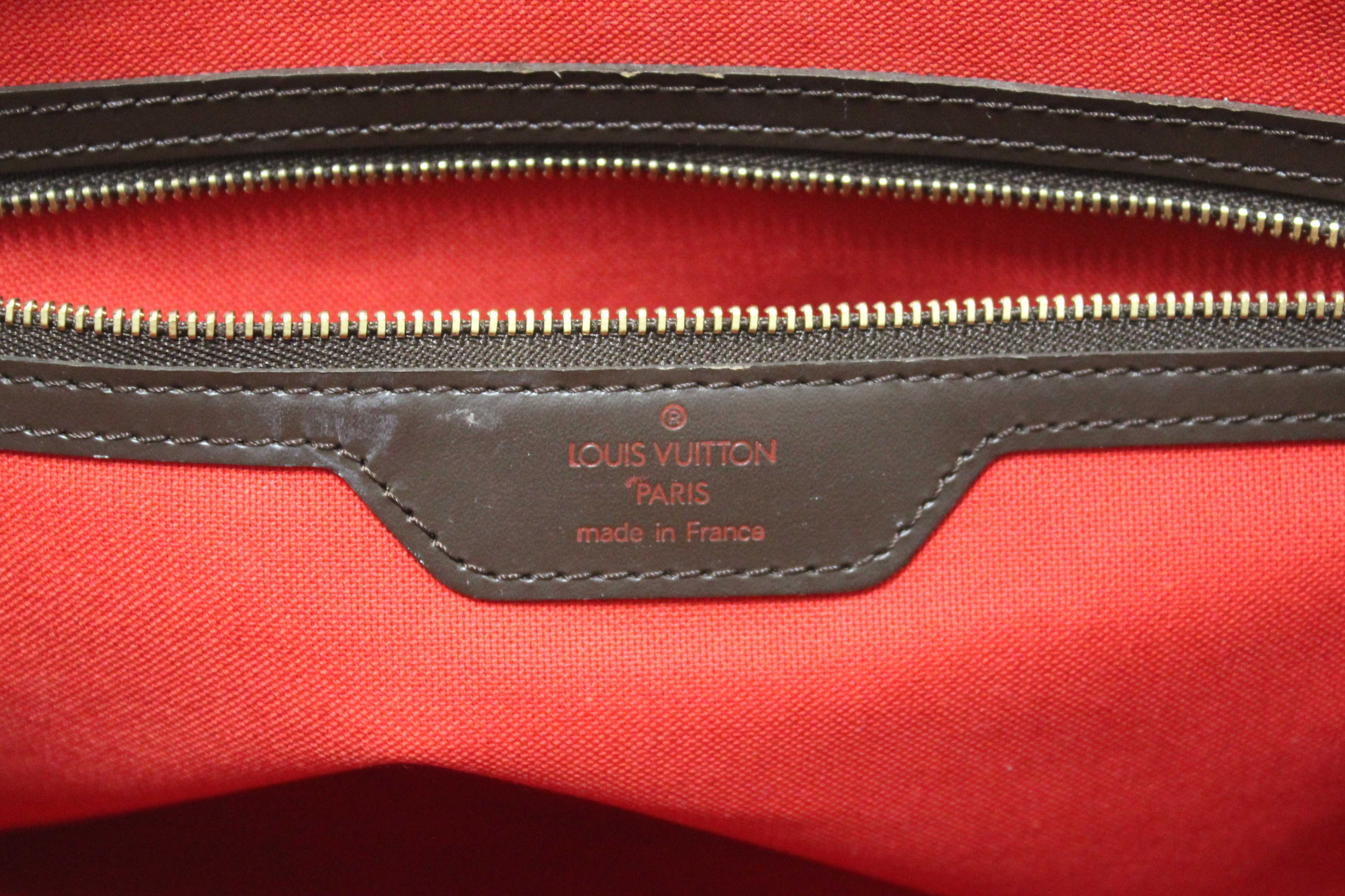 Authentic Louis Vuitton Damier Ebene Chelsea Tote Shoulder Bag