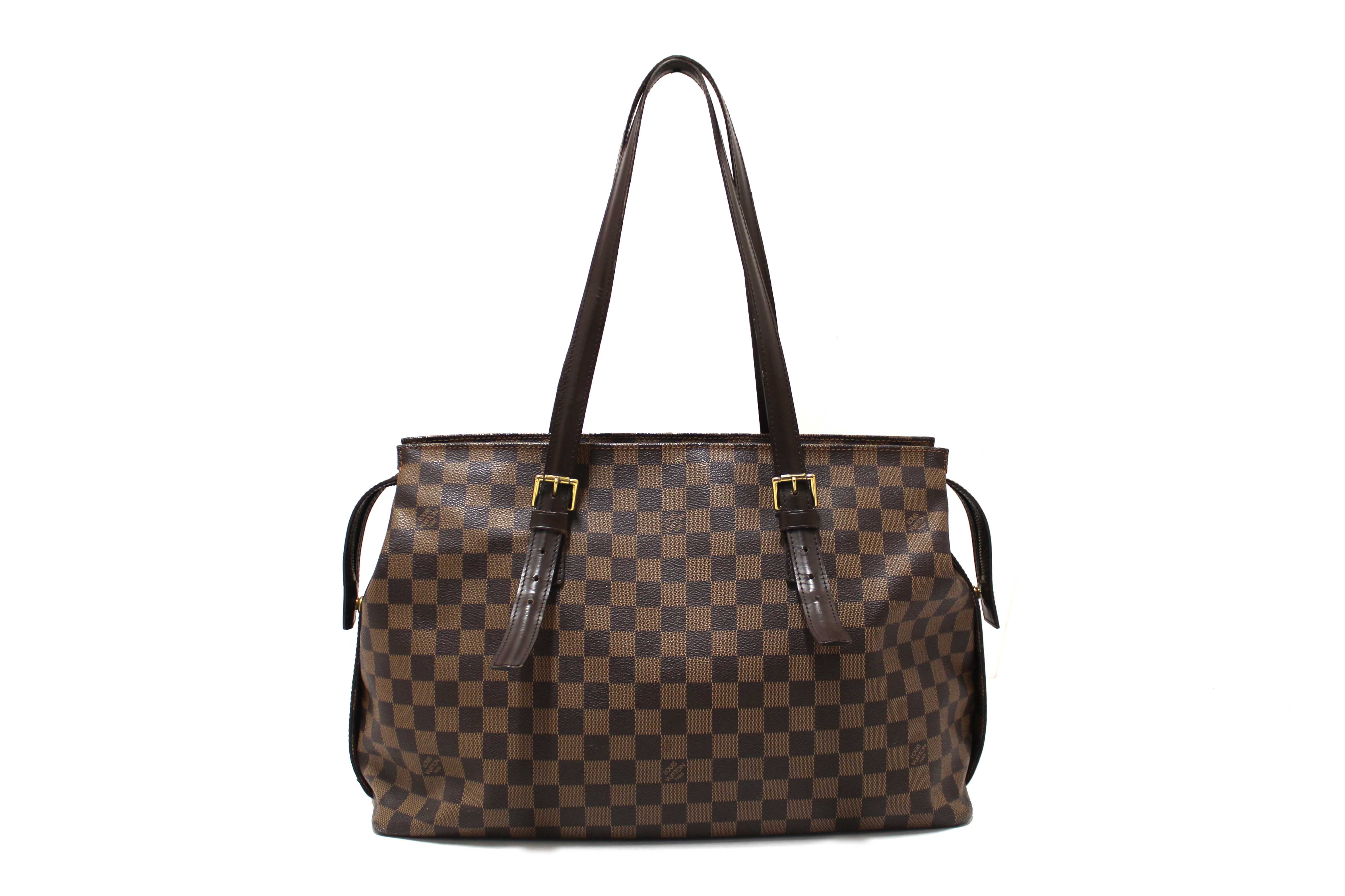 Authentic Louis Vuitton Damier Ebene Chelsea Tote Shoulder Bag