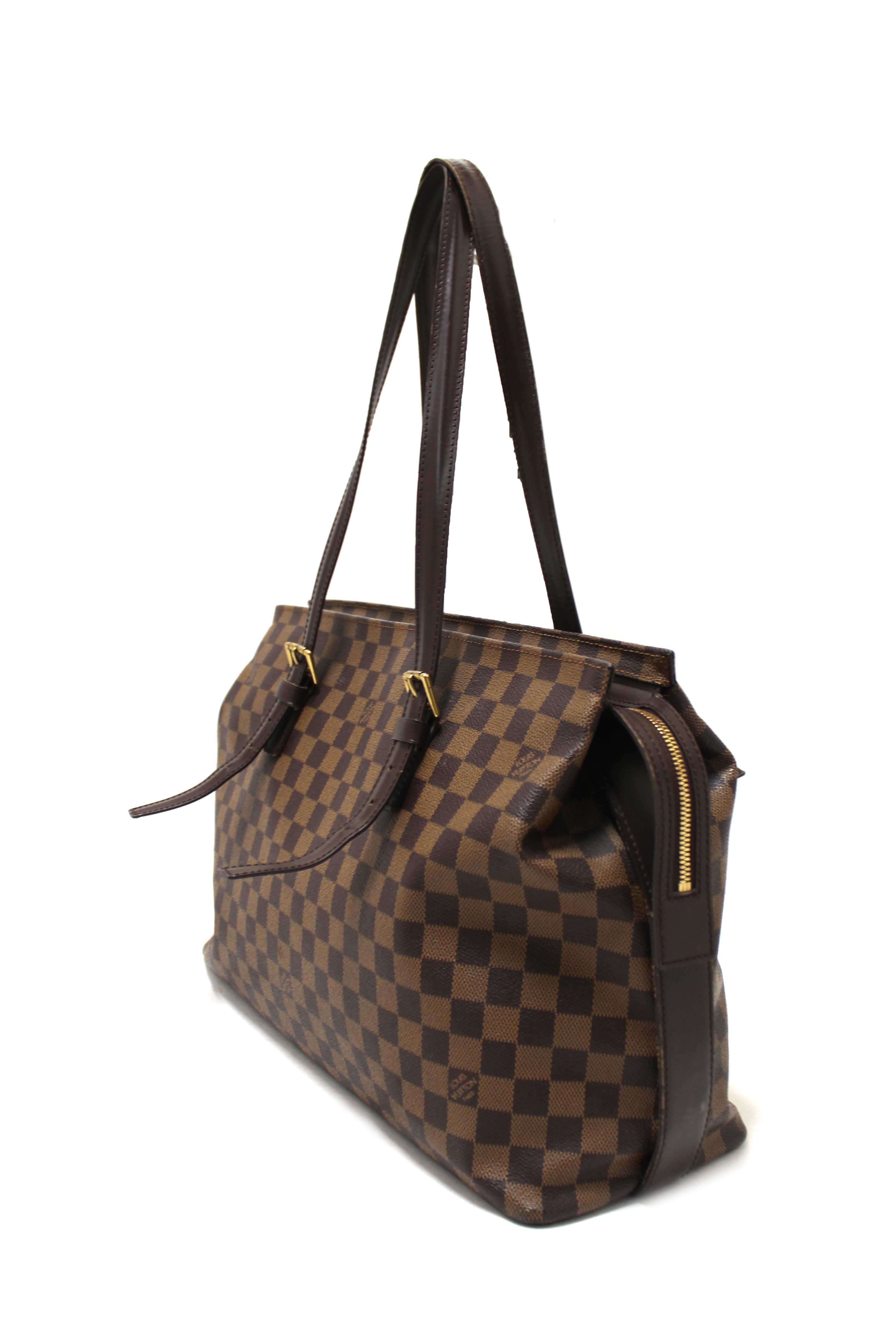 Authentic Louis Vuitton Damier Ebene Chelsea Tote Shoulder Bag