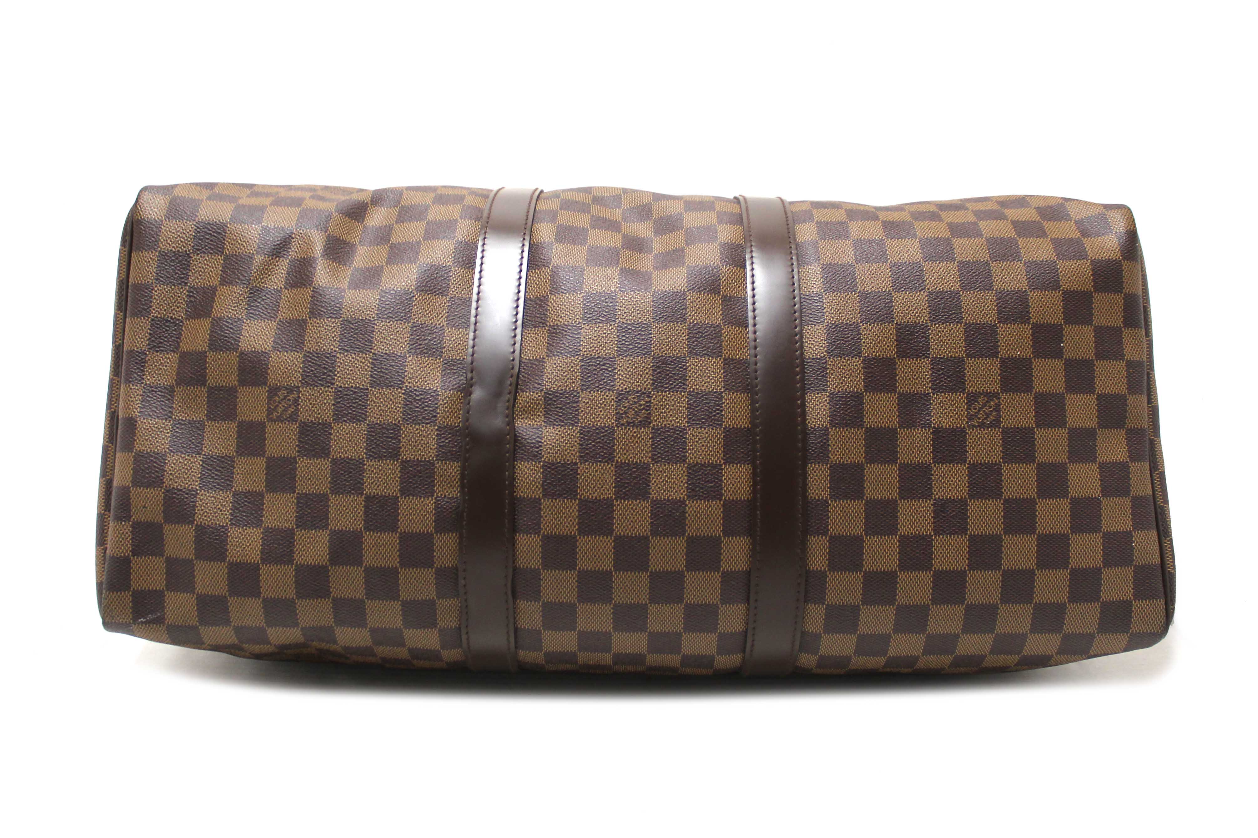Authentic Louis Vuitton Damier Ebene Keepall 50 Travel Bag