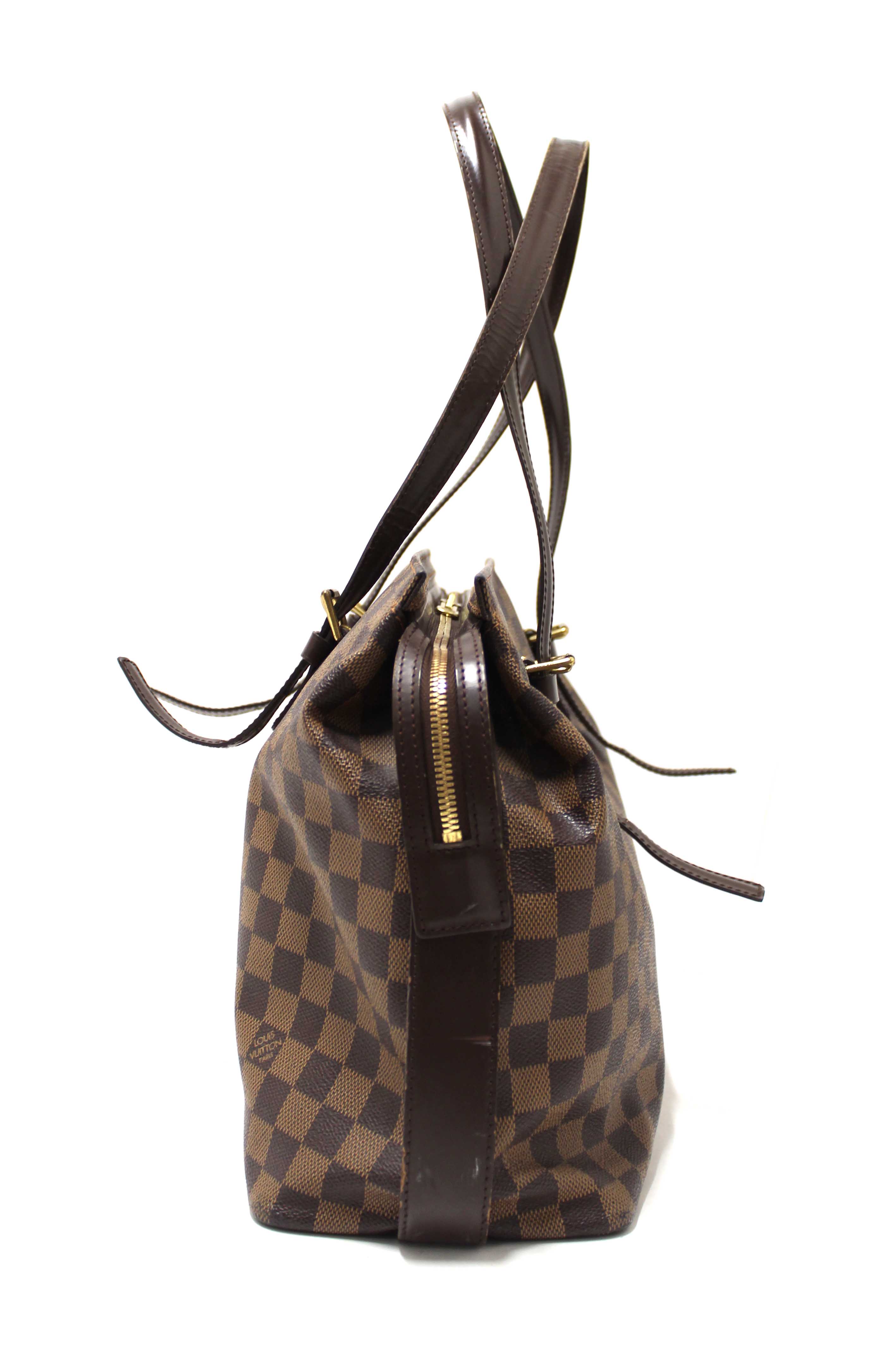 Authentic Louis Vuitton Damier Ebene Chelsea Tote Shoulder Bag