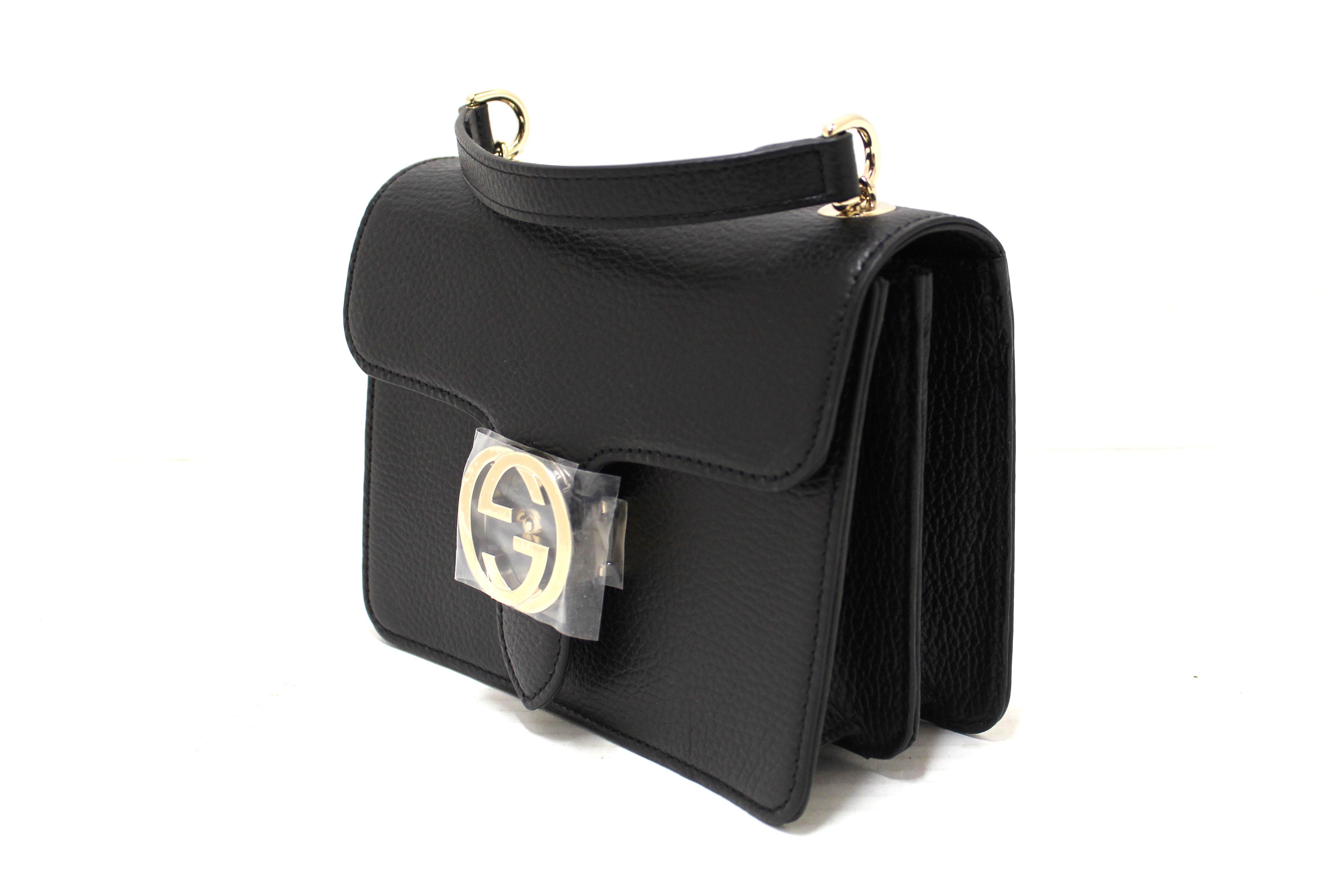 Gucci Diana small shoulder bag in black leather | GUCCI® US