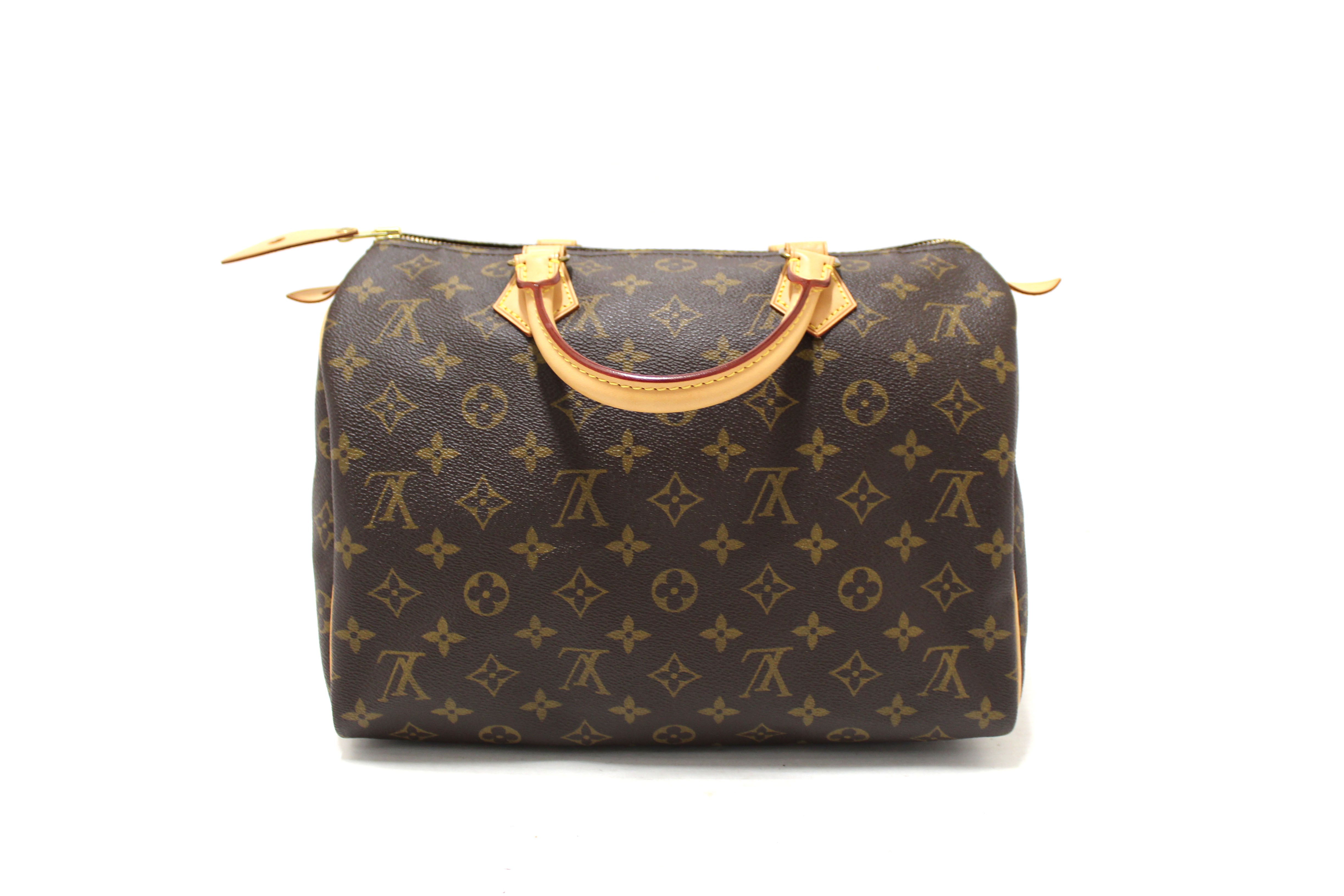 Authentic Louis Vuitton Classic Monogram Canvas Speedy 30 Handbag