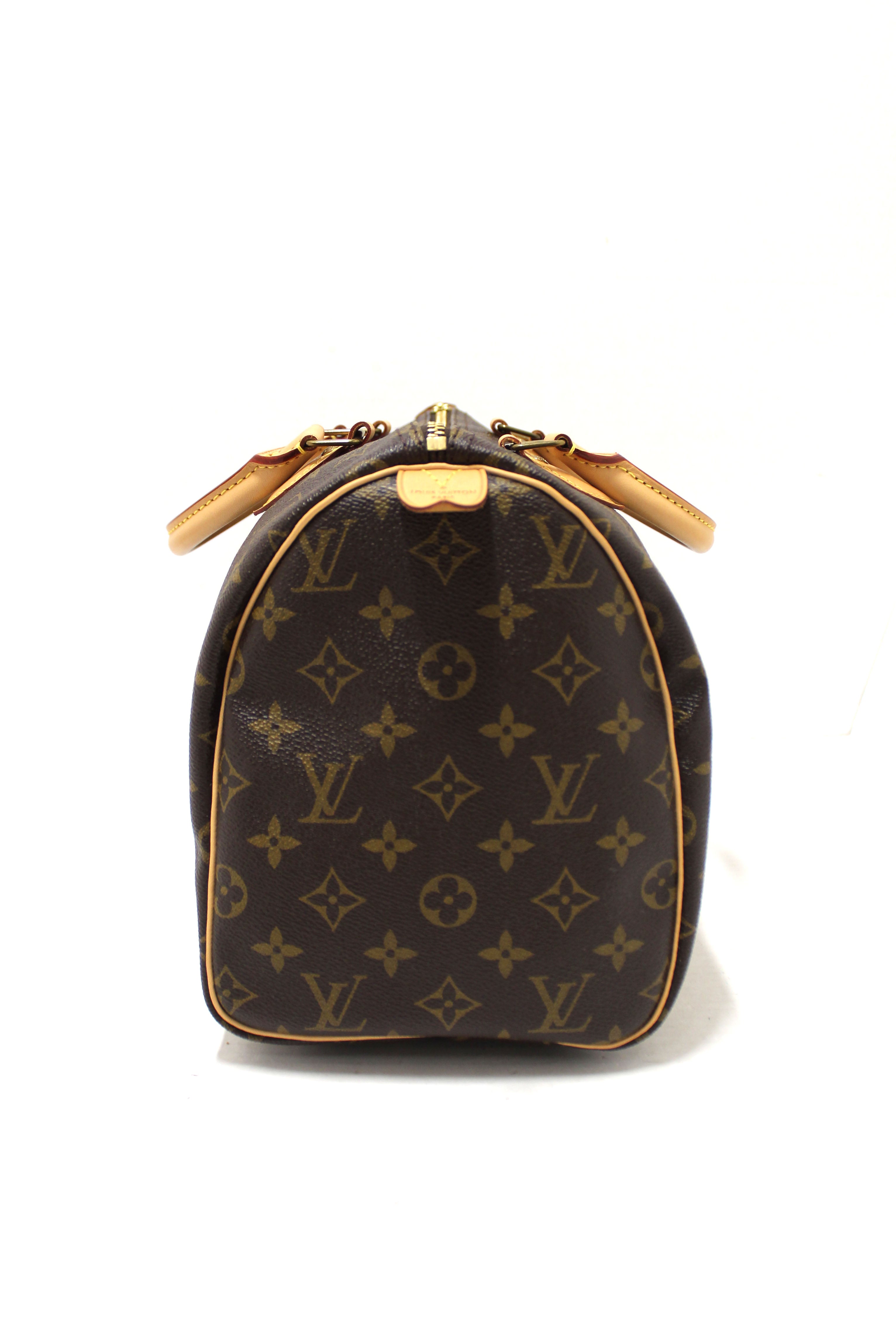 Authentic Louis Vuitton Classic Monogram Canvas Speedy 30 Handbag