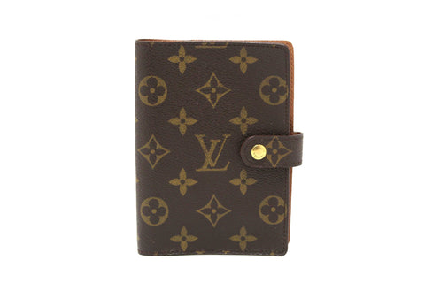 Authentic Louis Vuitton Monogram Canvas Medium Ring Agenda Cover