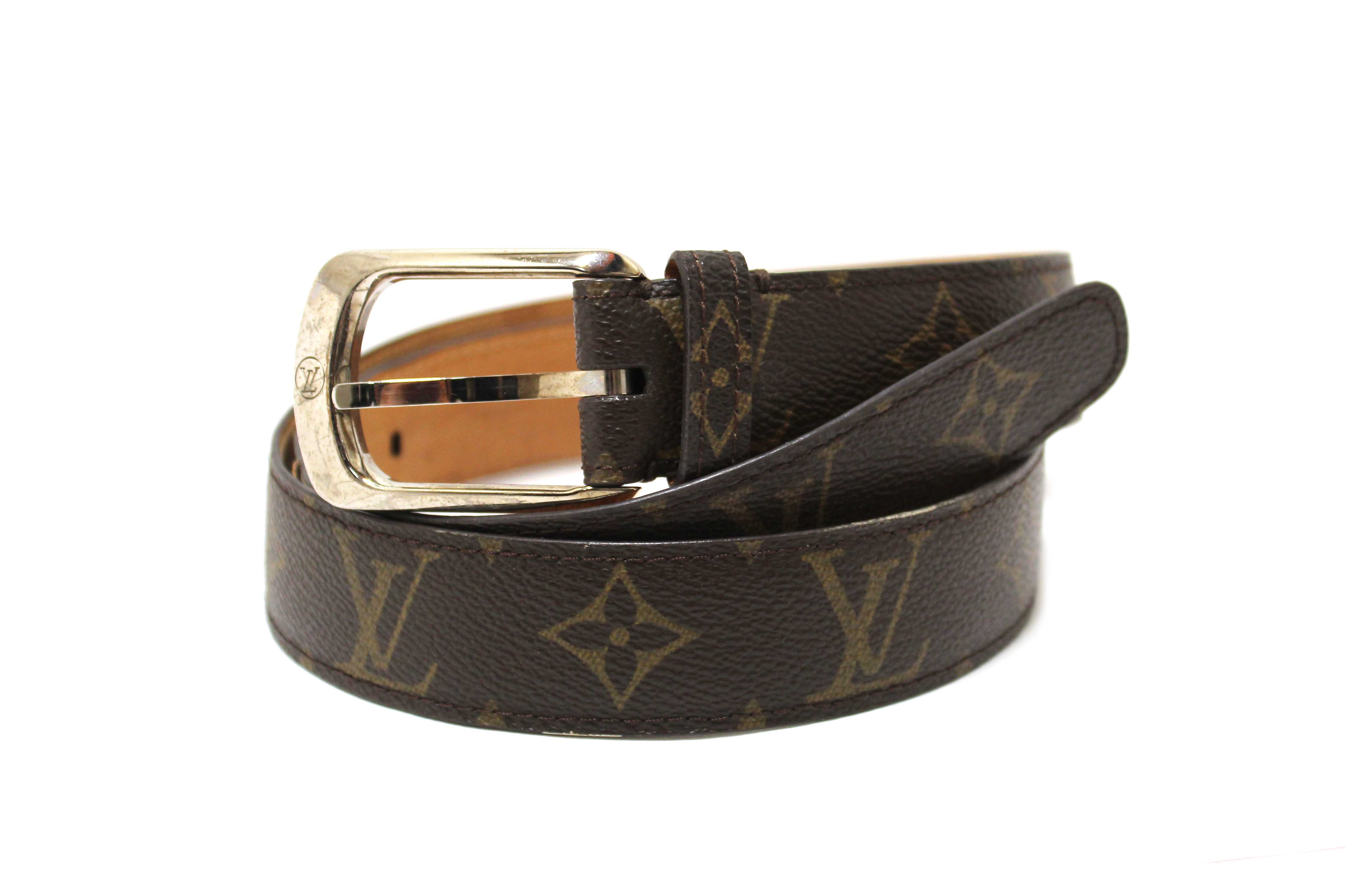 Authentic Louis Vuitton Classic Monogram Ellipse Belt 85