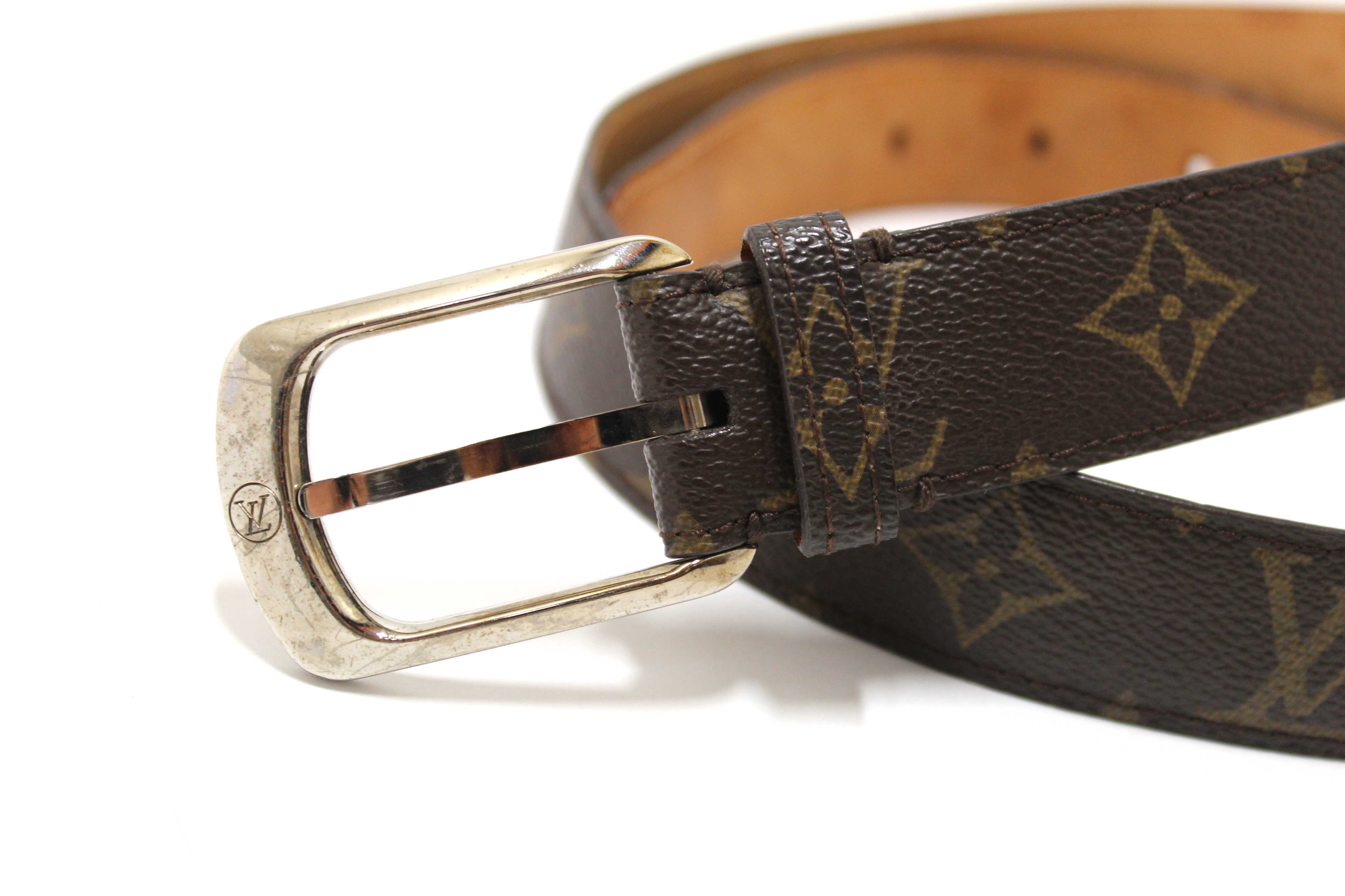 Authentic Louis Vuitton Classic Monogram Ellipse Belt 85