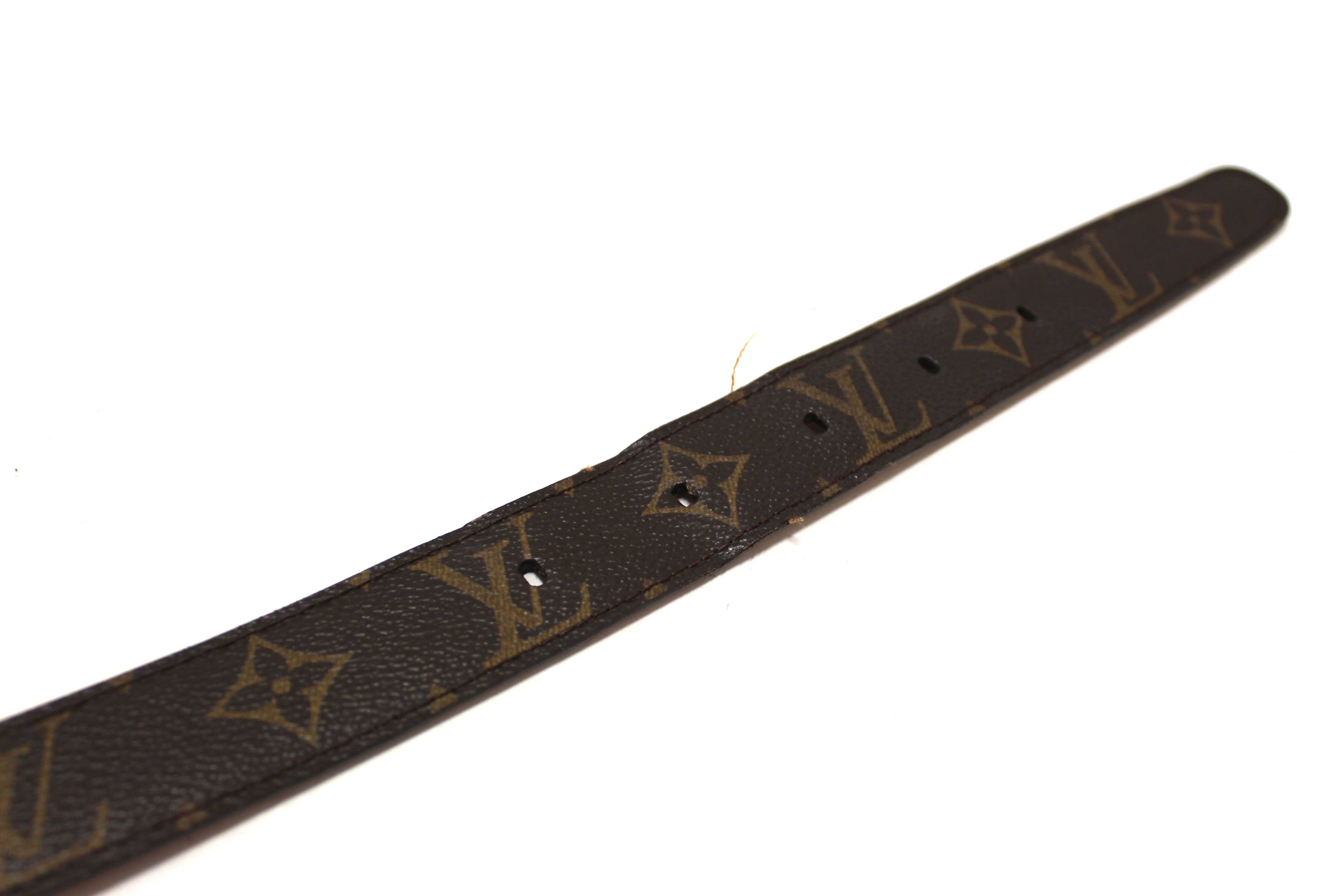 Authentic Louis Vuitton Classic Monogram Ellipse Belt 85