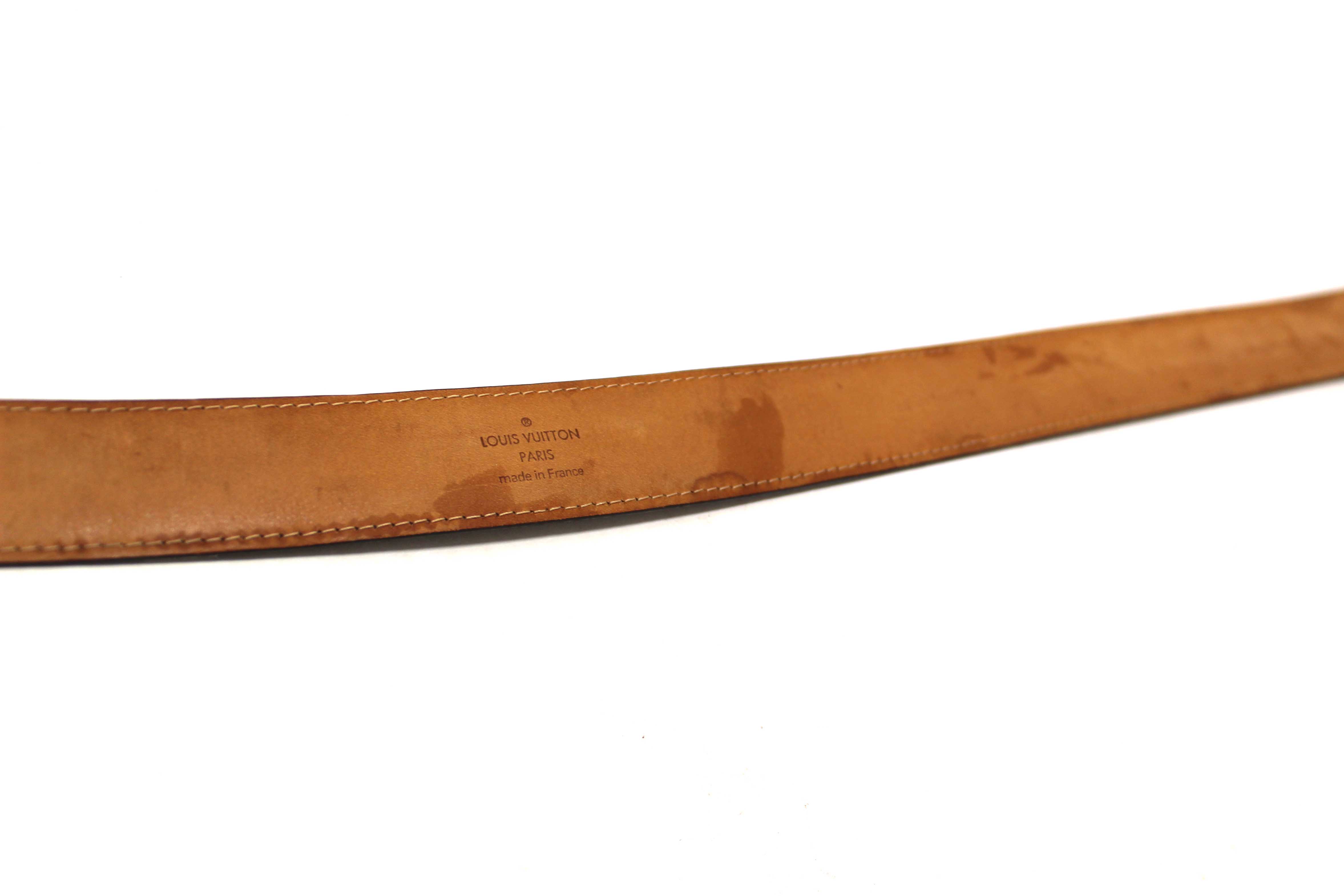 Authentic Louis Vuitton Classic Monogram Ellipse Belt 85