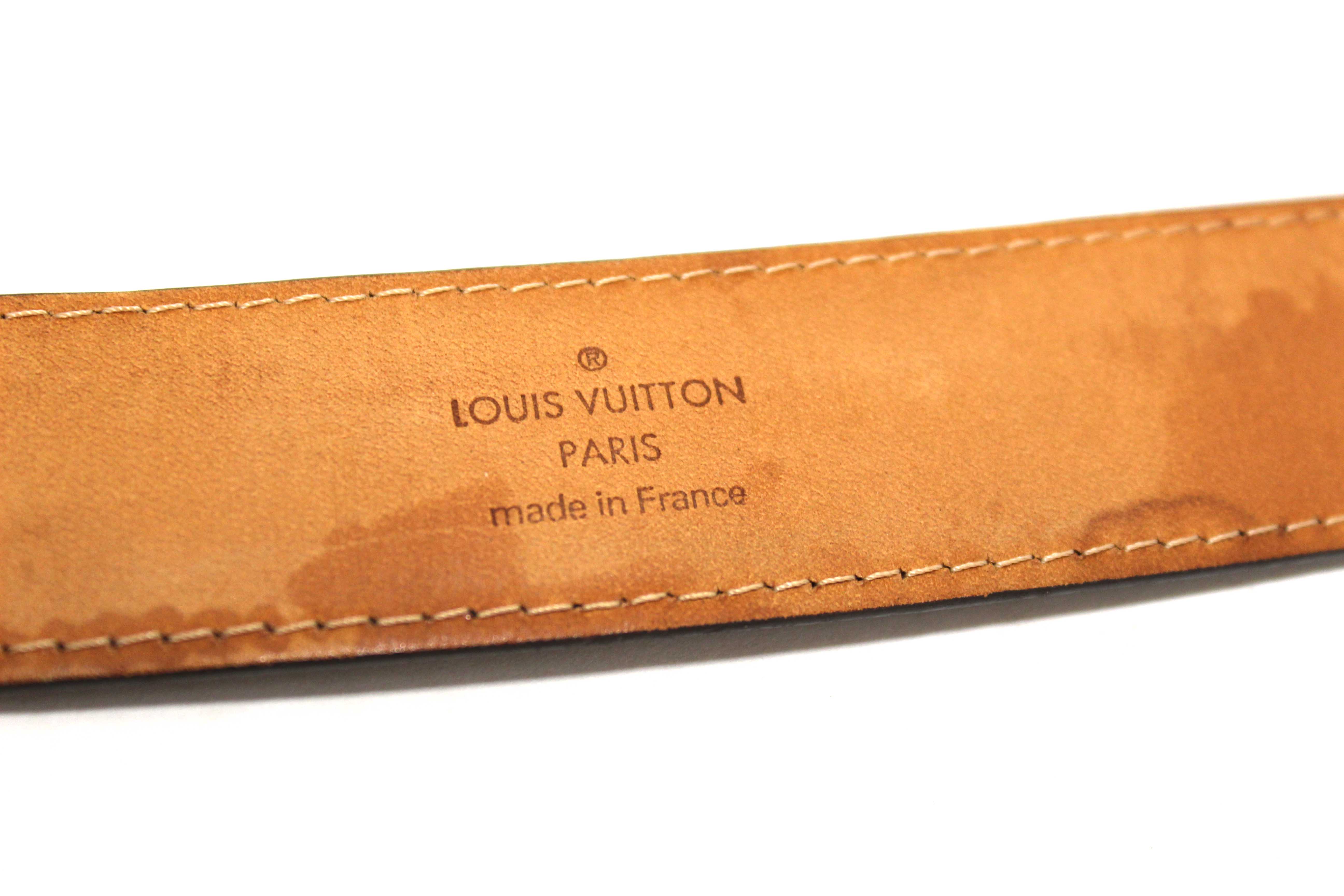 Authentic Louis Vuitton Classic Monogram Ellipse Belt 85