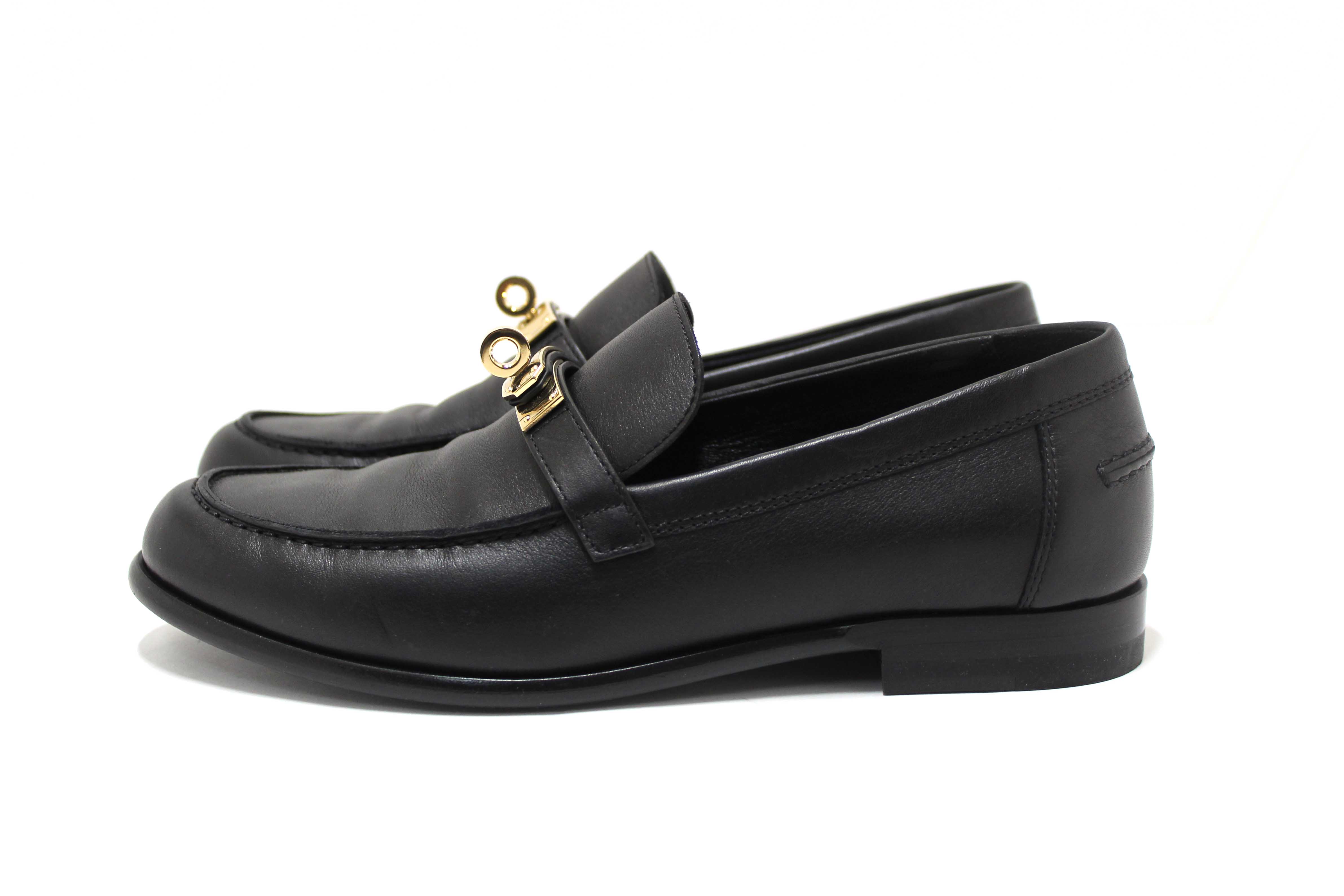Authentic Hermes Black Calfskin Leather Destin Loafer Shoes Size 36.5 – Paris Station Shop Authentic Hermes Black Calfskin Leather Destin Loafer Shoes Size 36.5 – Paris Station Shop