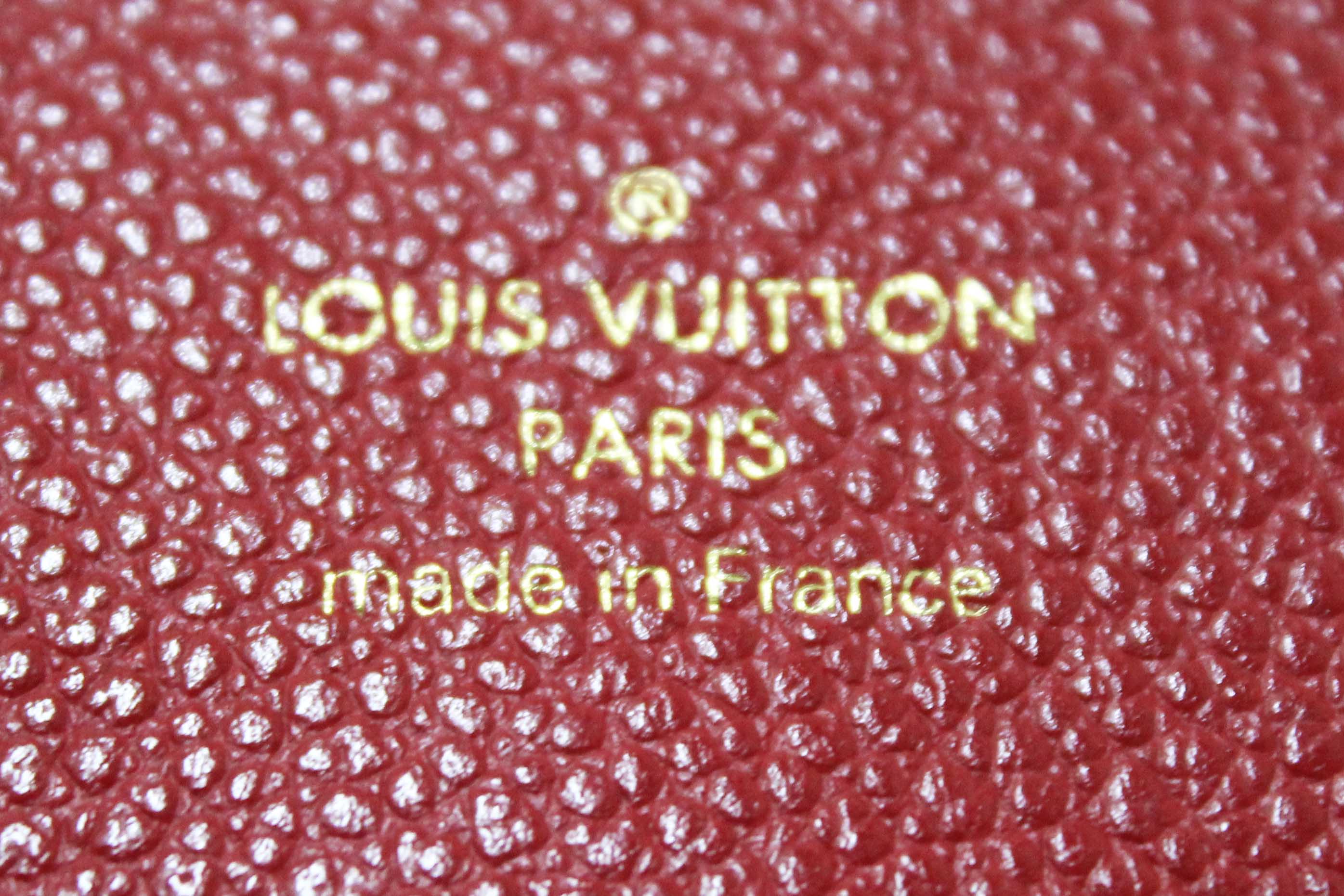 Authentic Louis Vuitton Red Empreinte Leather Saint-Germain Pochette With Chain