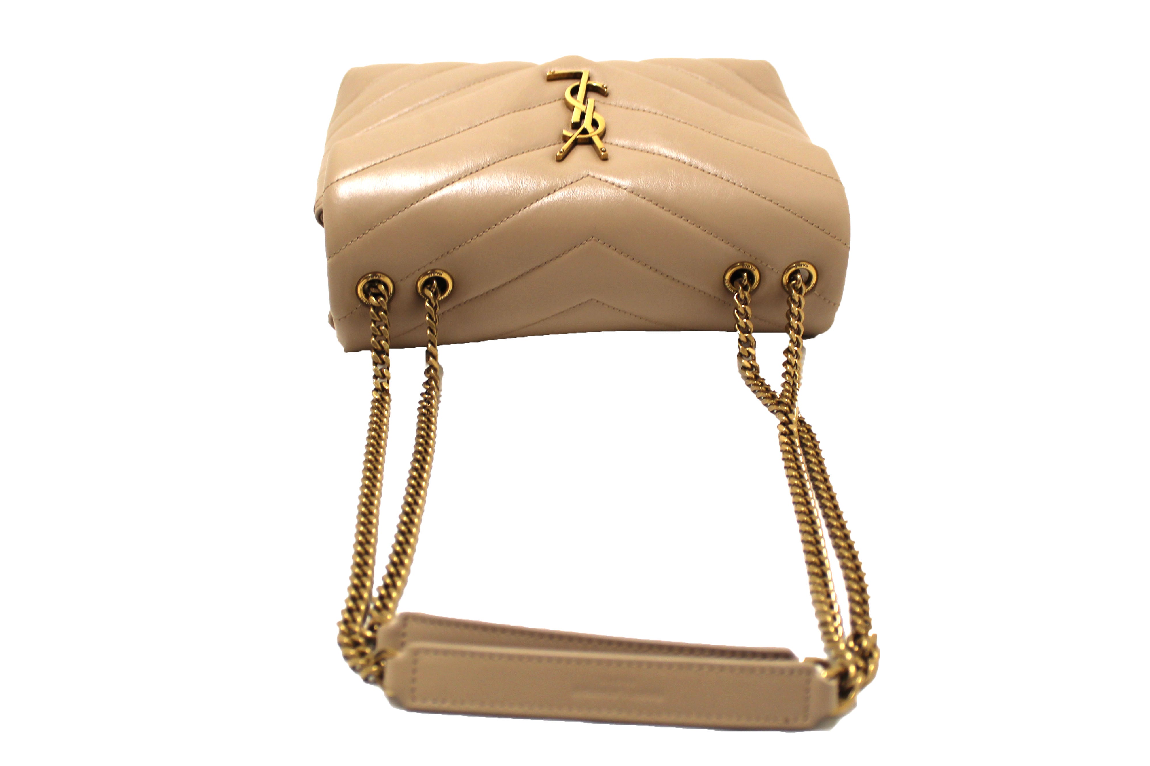 Flap Bag Saint Laurent Loulou Bag Beige Beige Ysl Loulou Medium