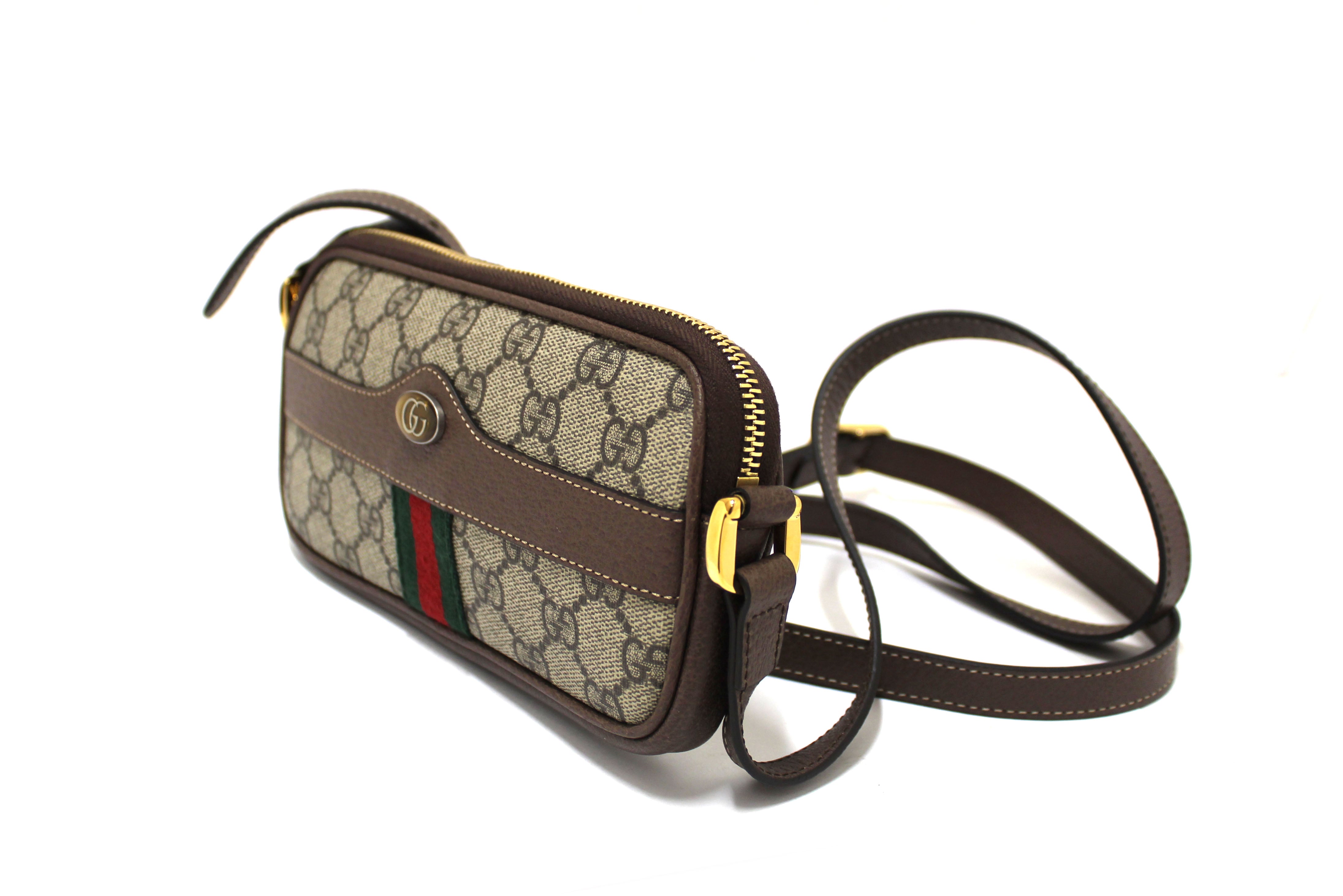 Authentic Gucci Ophidia GG Supreme Canvas Crossbody Messenger Bag 598664