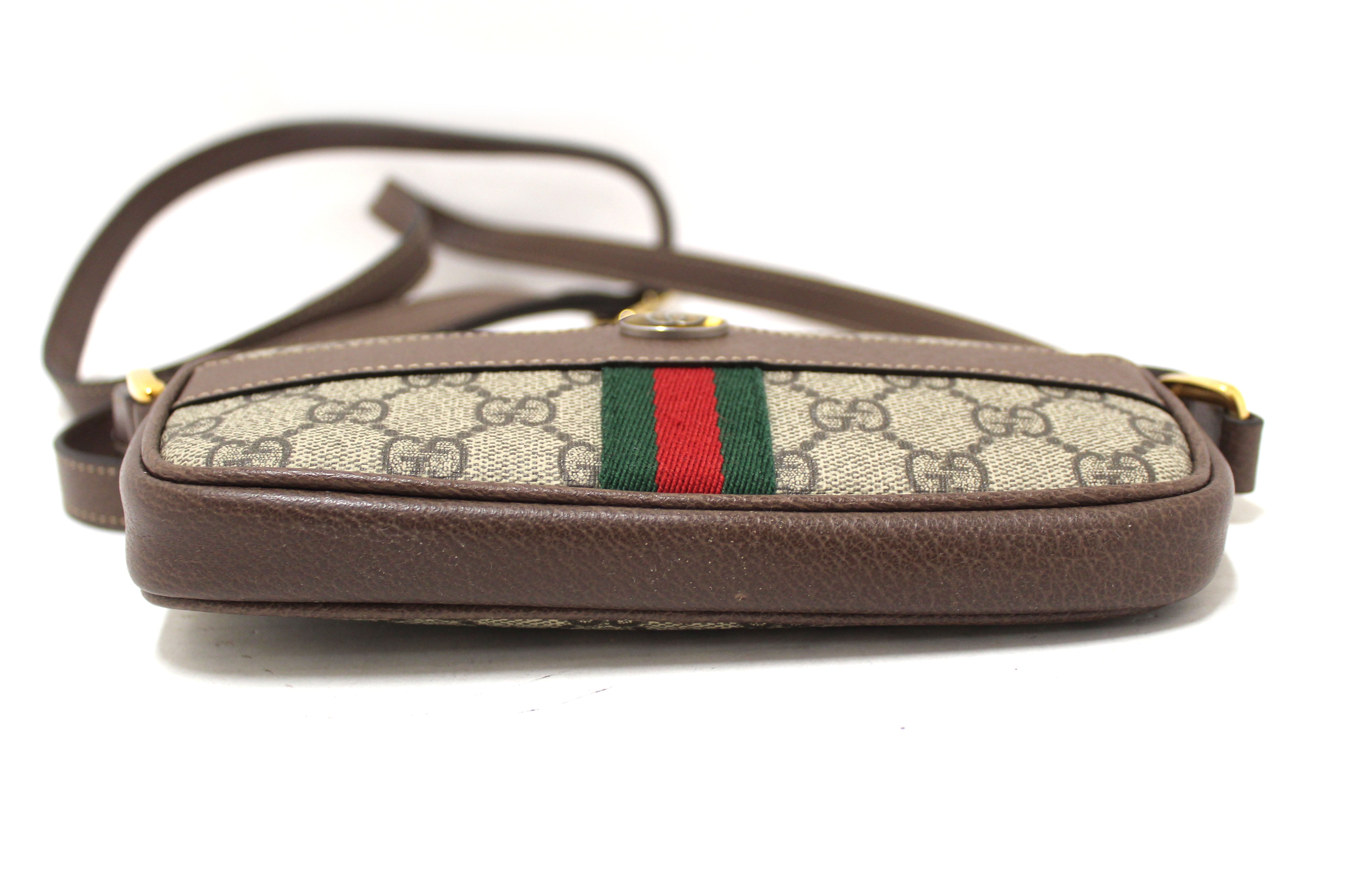 Authentic Gucci Ophidia GG Supreme Canvas Crossbody Messenger Bag 598664