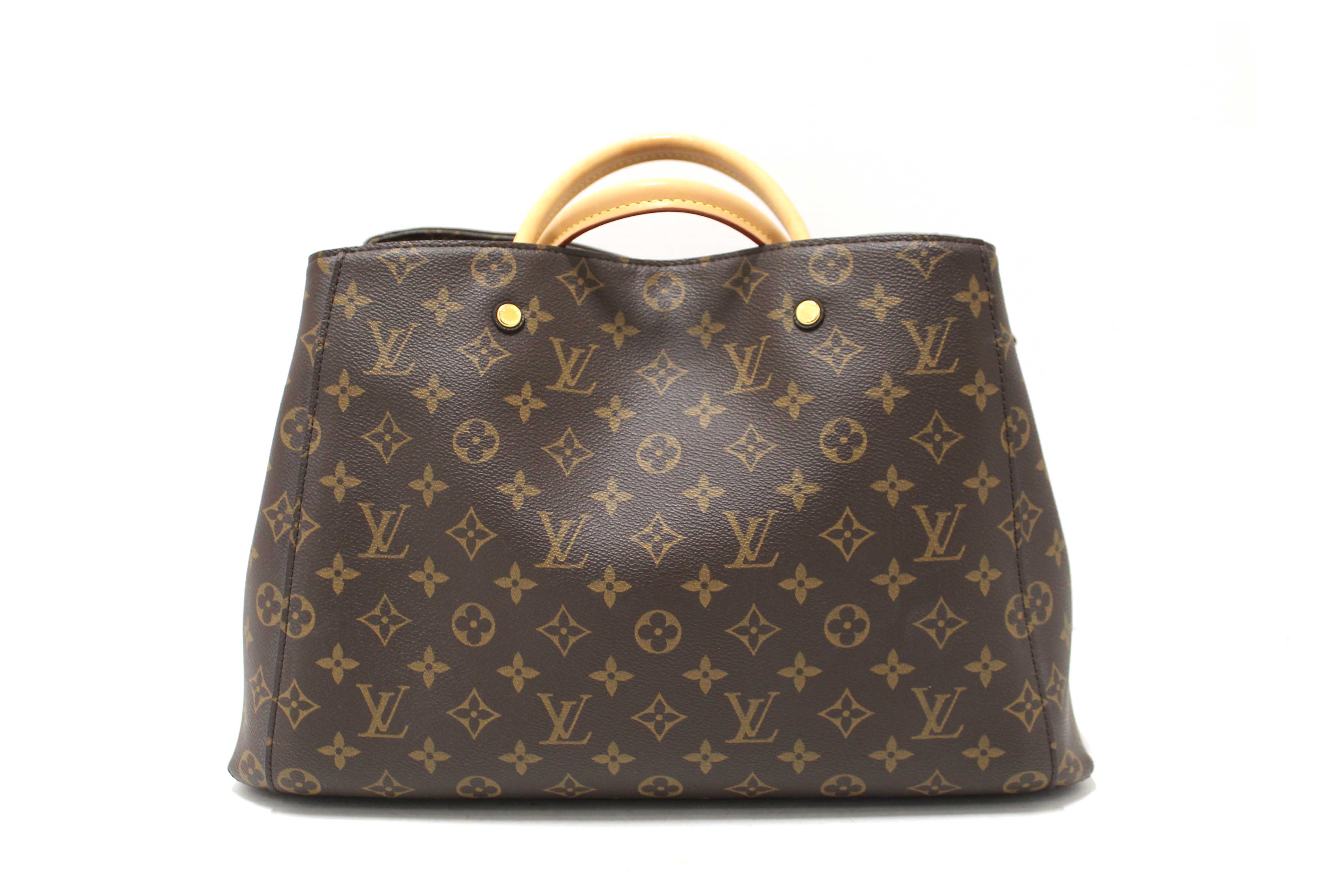 Authentic Louis Vuitton Classic Monogram Canvas Montaigne GM Handbag
