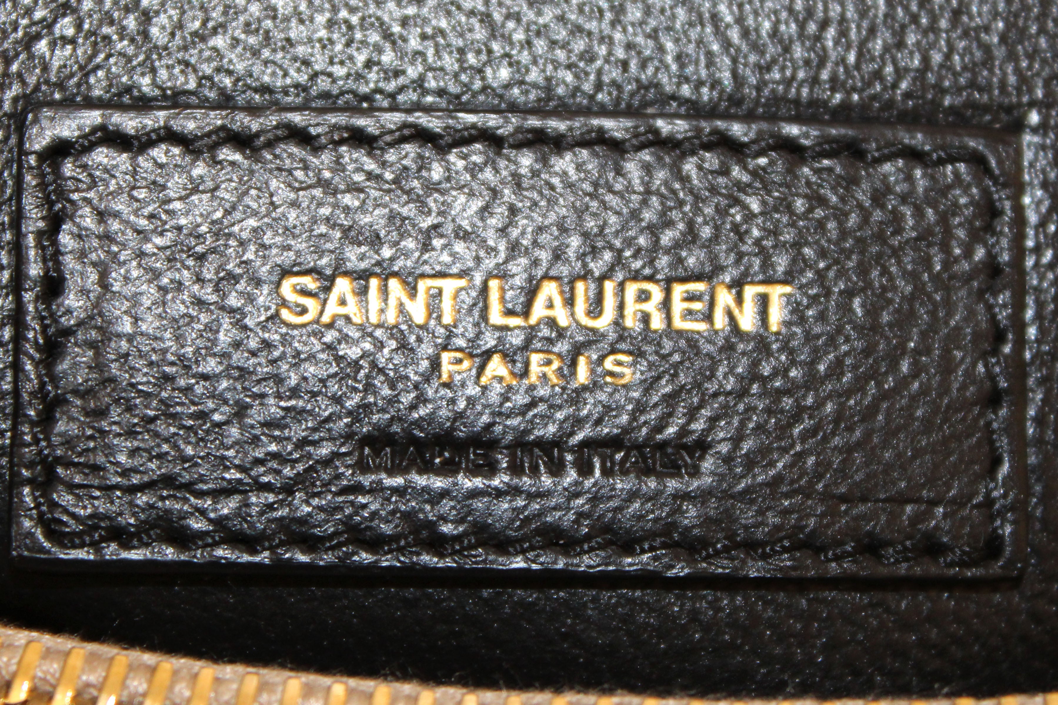 Authentic Yves Saint Laurent YSL Beige Leather Loulou Small Shoulder Bag