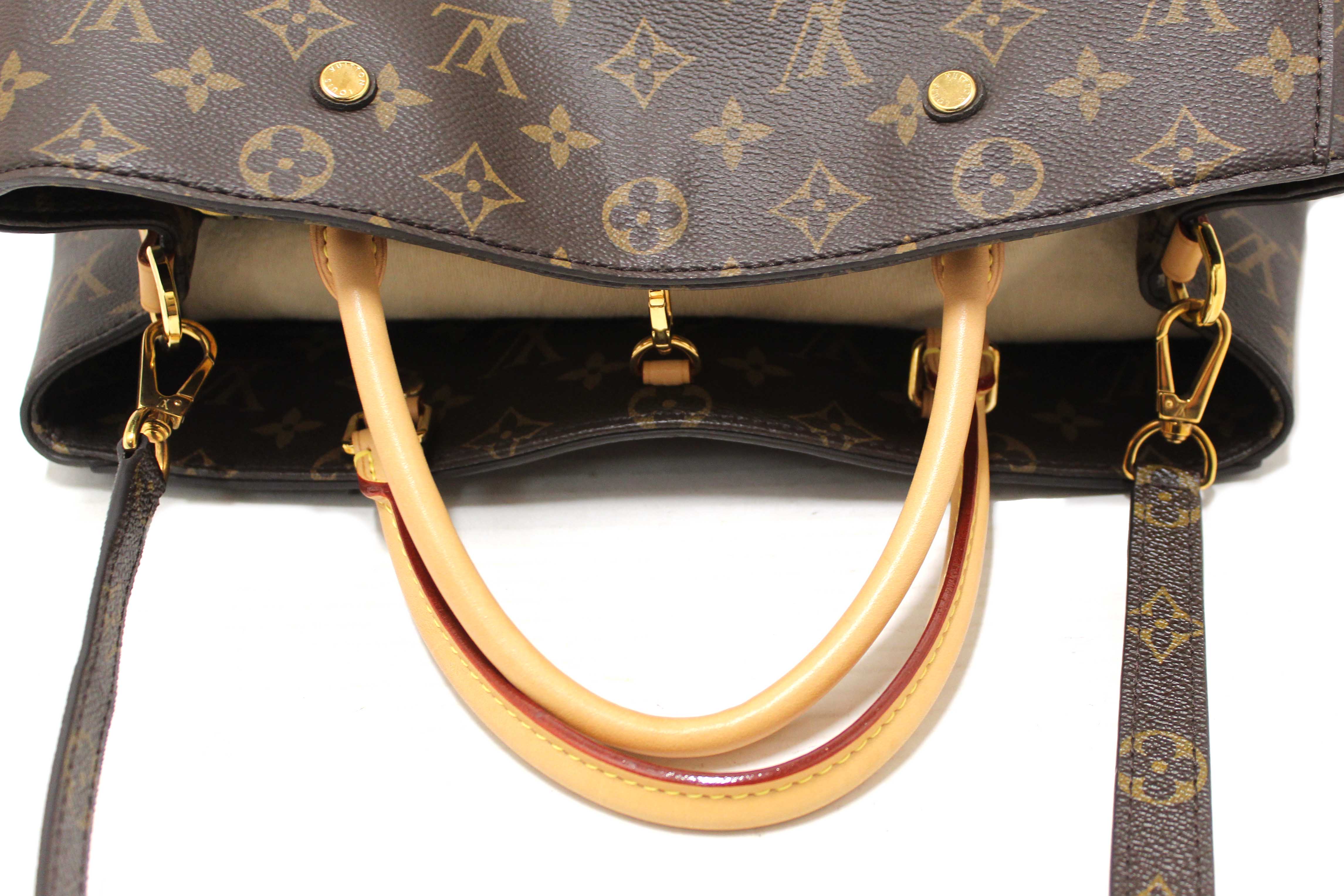 Authentic Louis Vuitton Classic Monogram Canvas Montaigne GM Handbag
