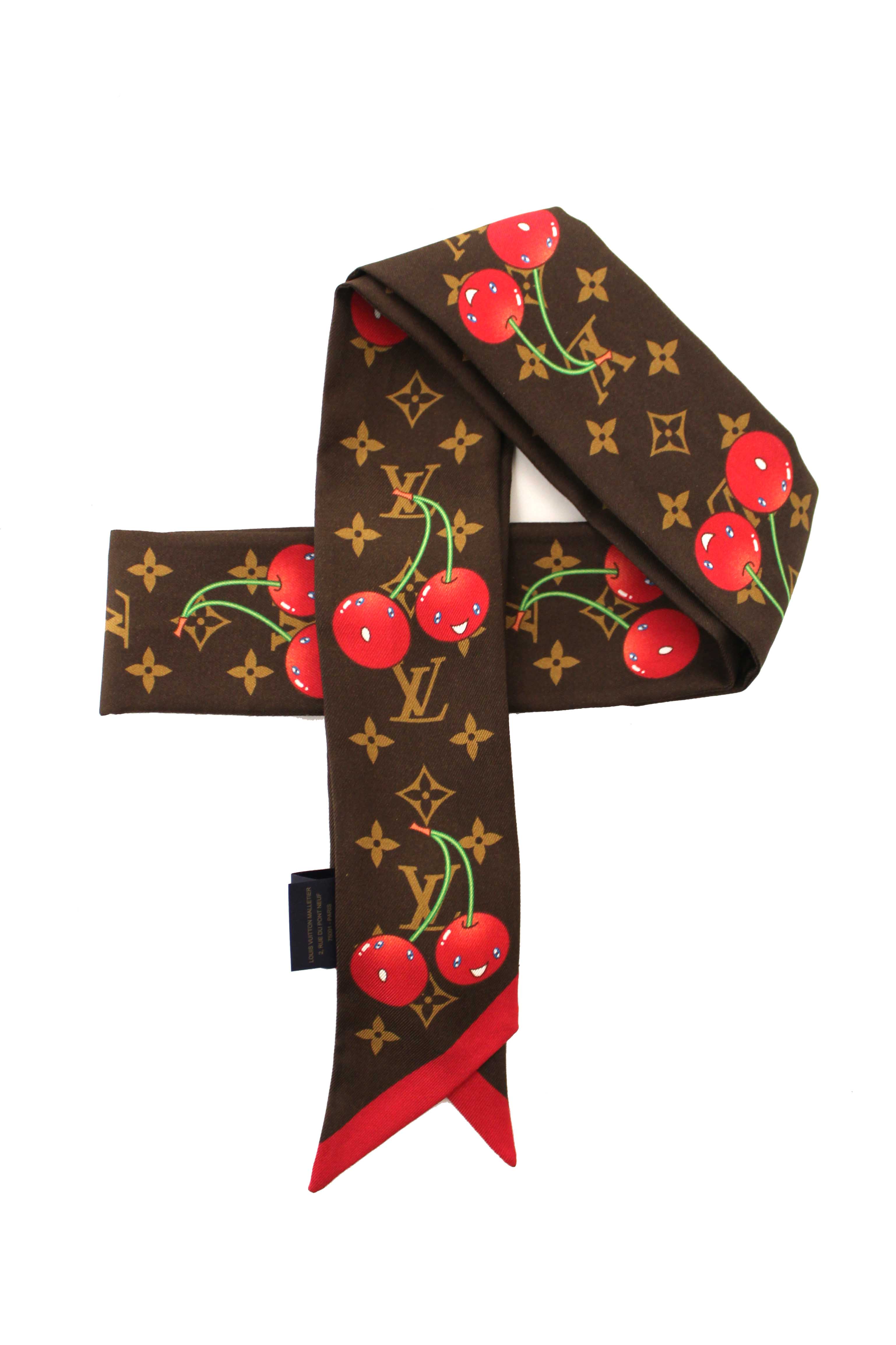 Authentic Louis Vuitton Brown LV x TM Cerise Twilly Bandeau
