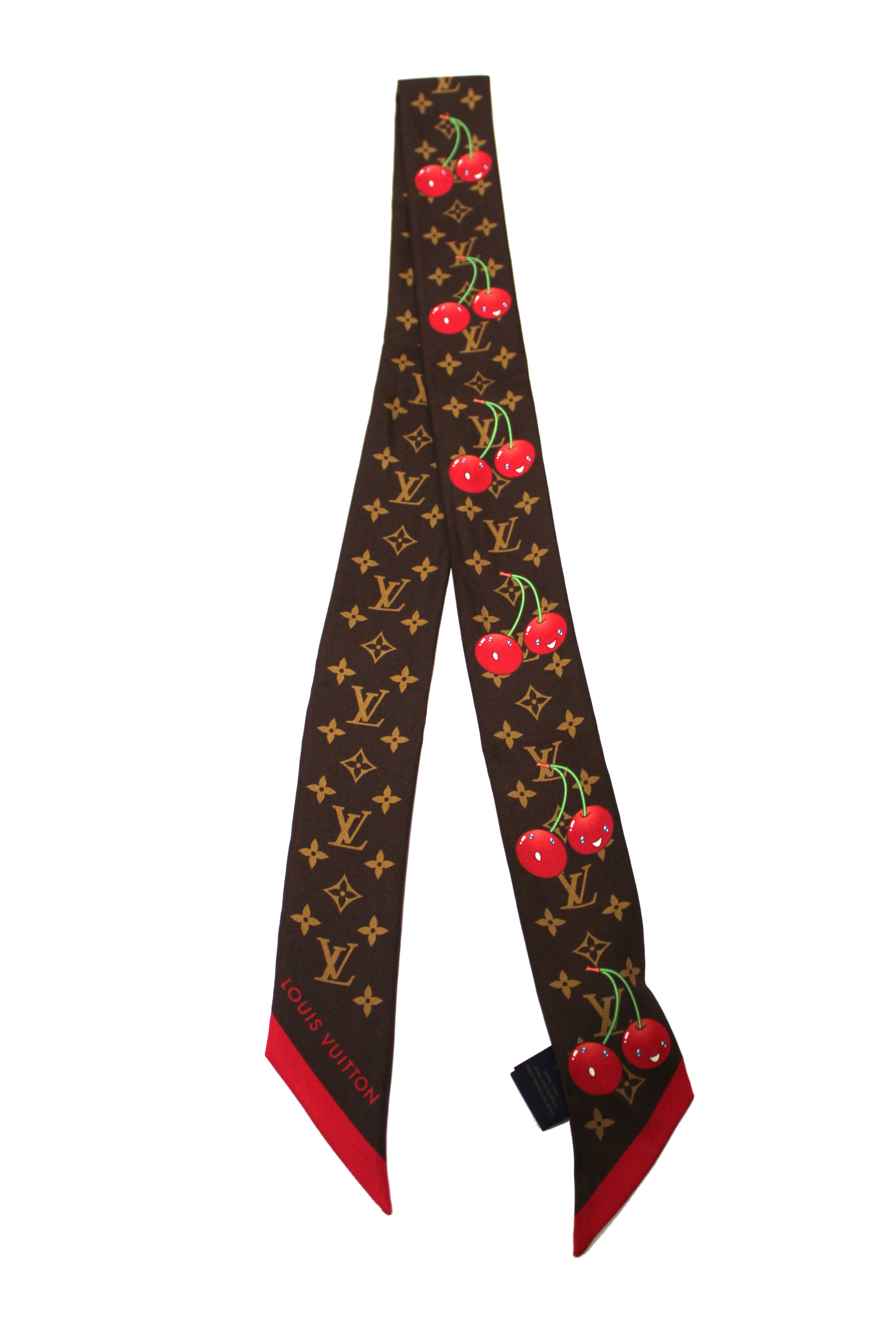 Authentic Louis Vuitton Brown LV x TM Cerise Twilly Bandeau