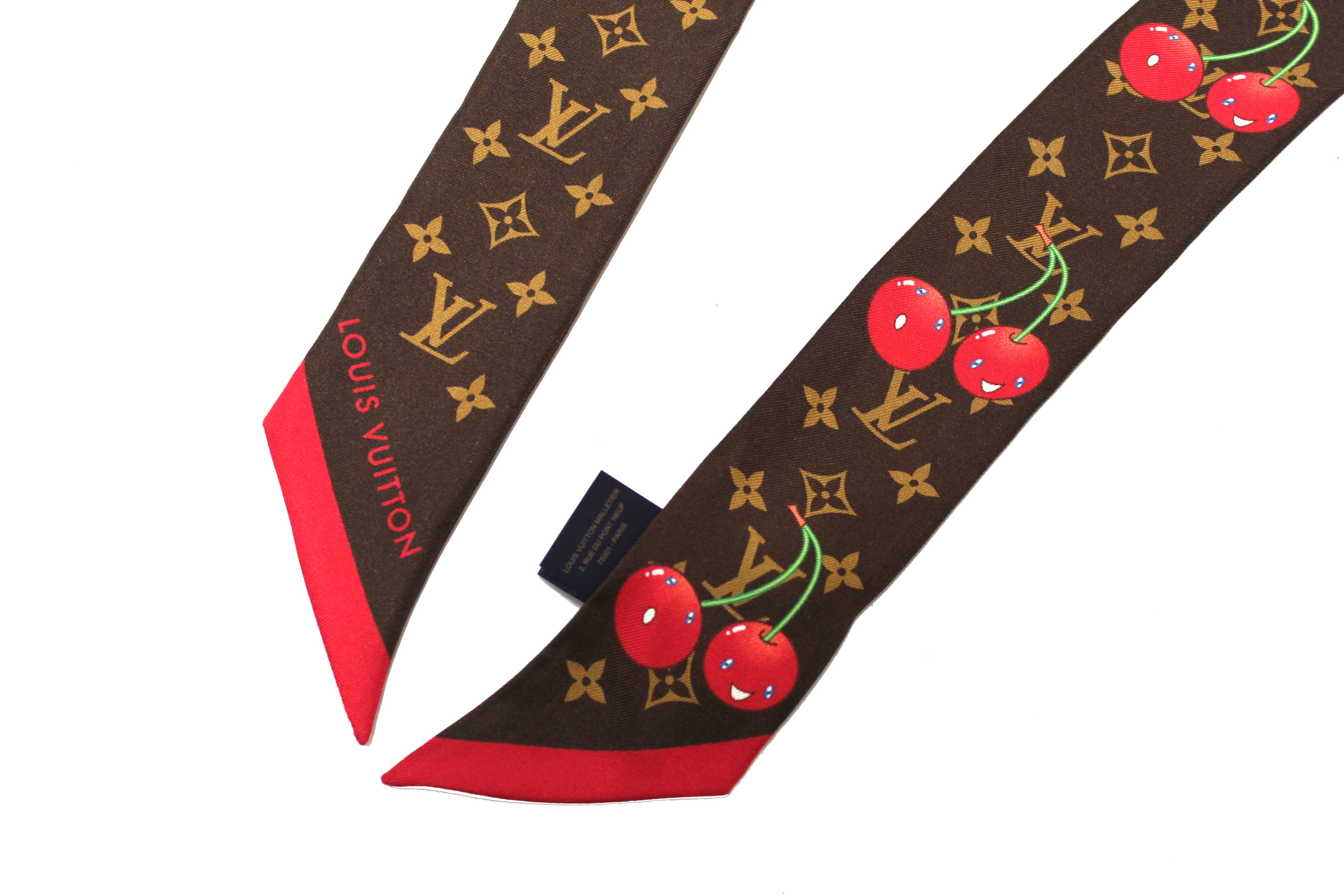 Authentic Louis Vuitton Brown LV x TM Cerise Twilly Bandeau