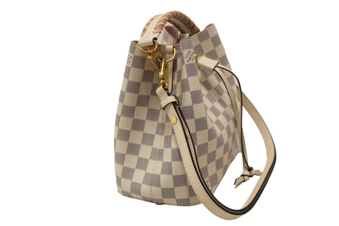 Authentic Louis Vuitton Damier Azur Canvas with Braided Handle NeoNoe BB Bag
