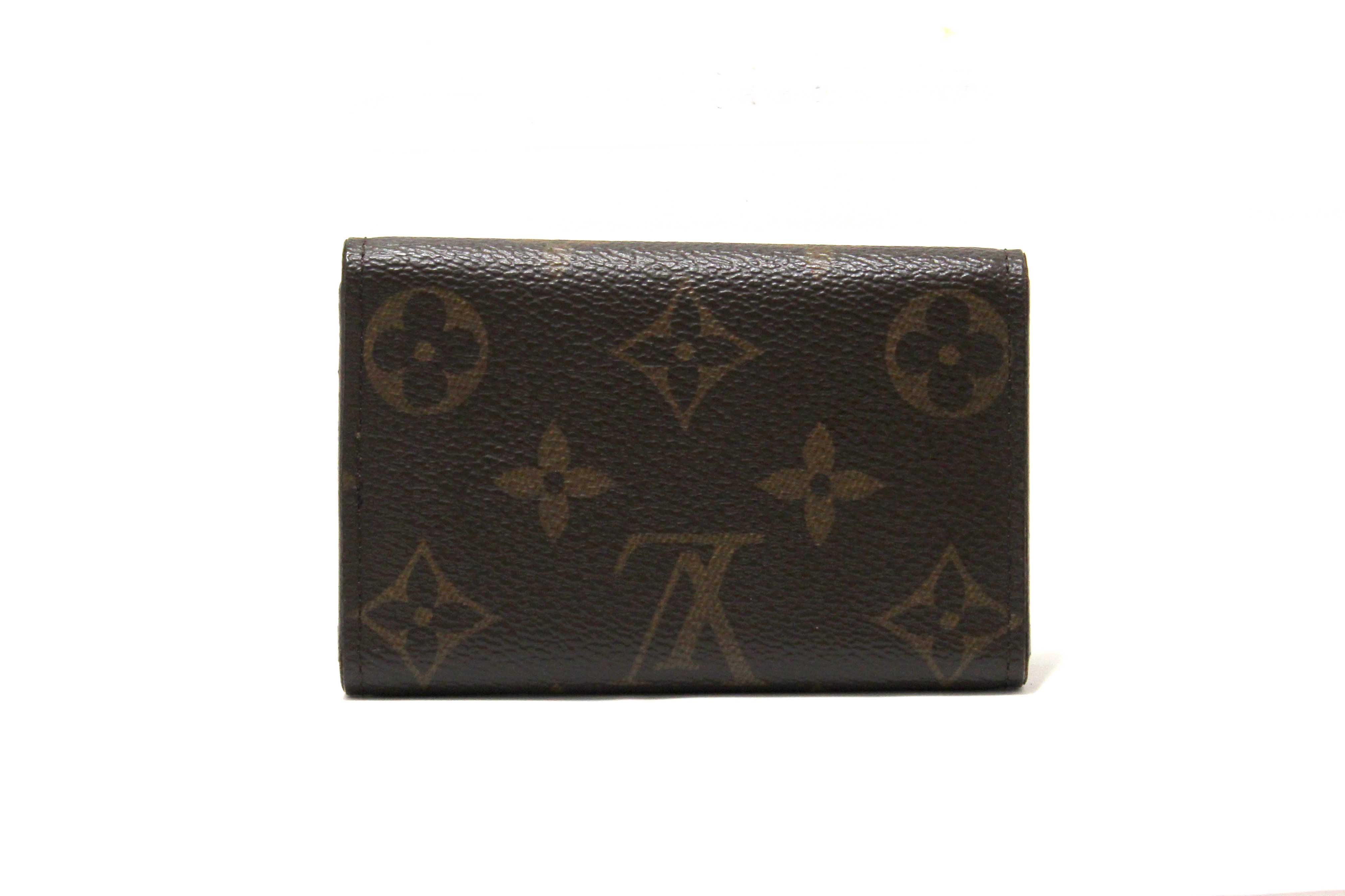 Authentic Louis Vuitton Classic Brown Monogram Canvas 6 Key Holder