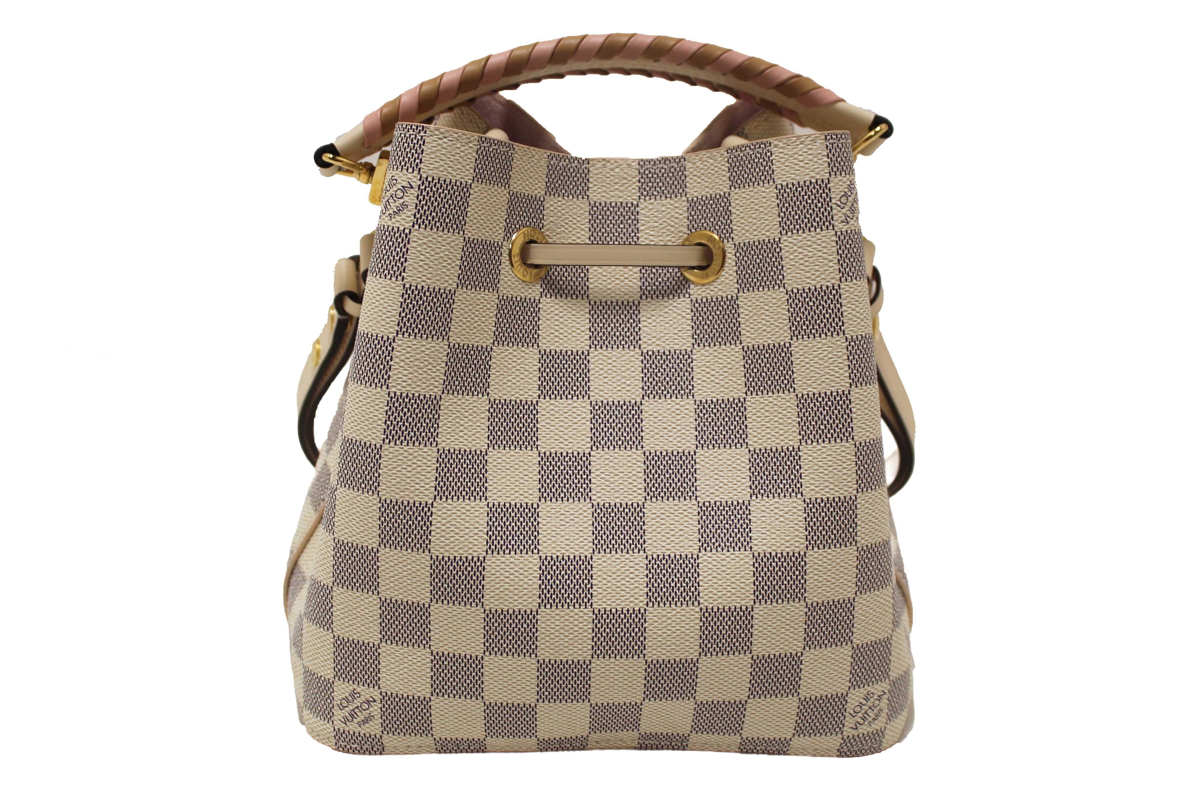 Authentic Louis Vuitton Damier Azur Canvas with Braided Handle NeoNoe BB Bag