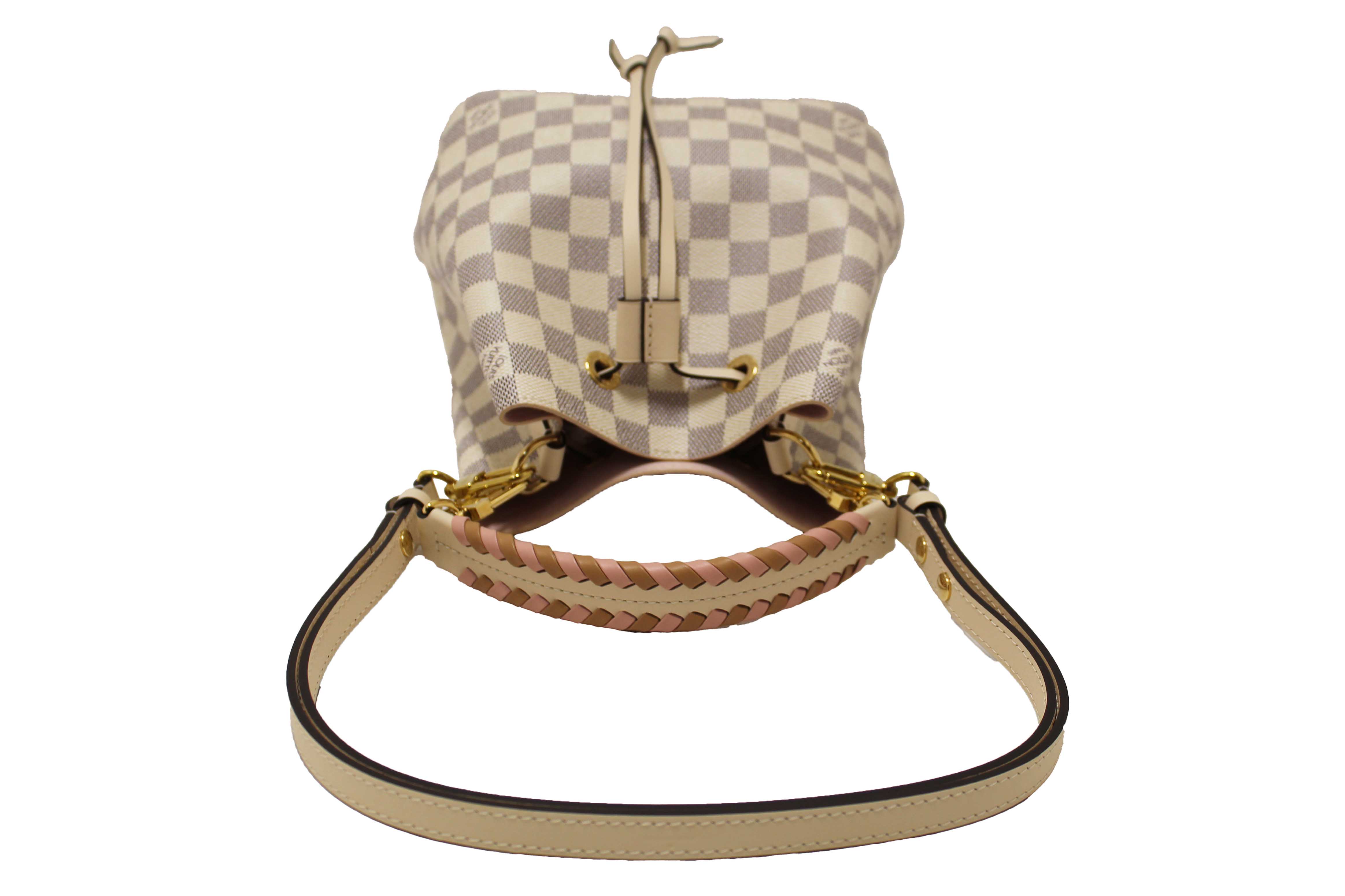 Authentic Louis Vuitton Damier Azur Canvas with Braided Handle NeoNoe BB Bag