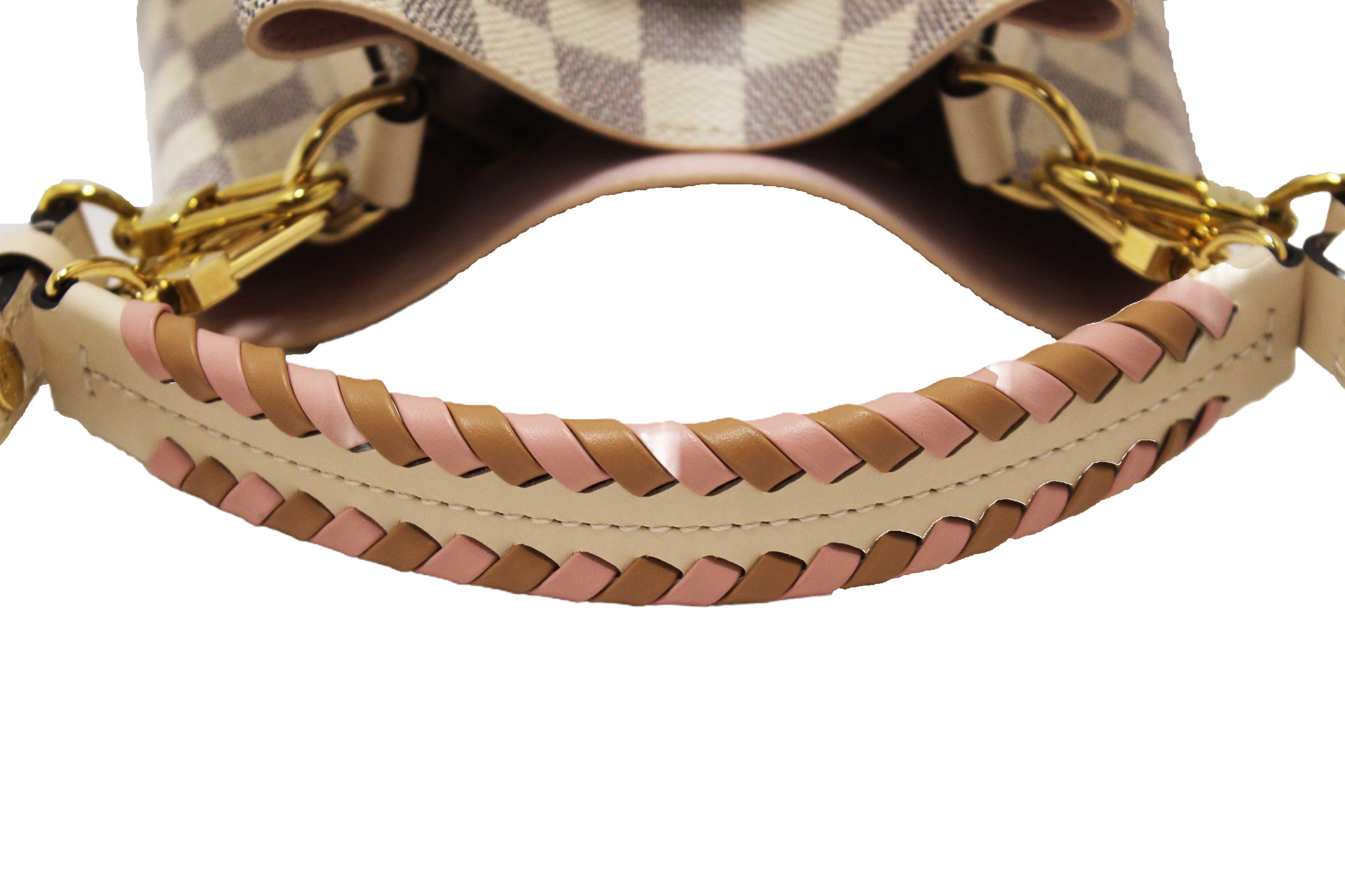 Authentic Louis Vuitton Damier Azur Canvas with Braided Handle NeoNoe BB Bag