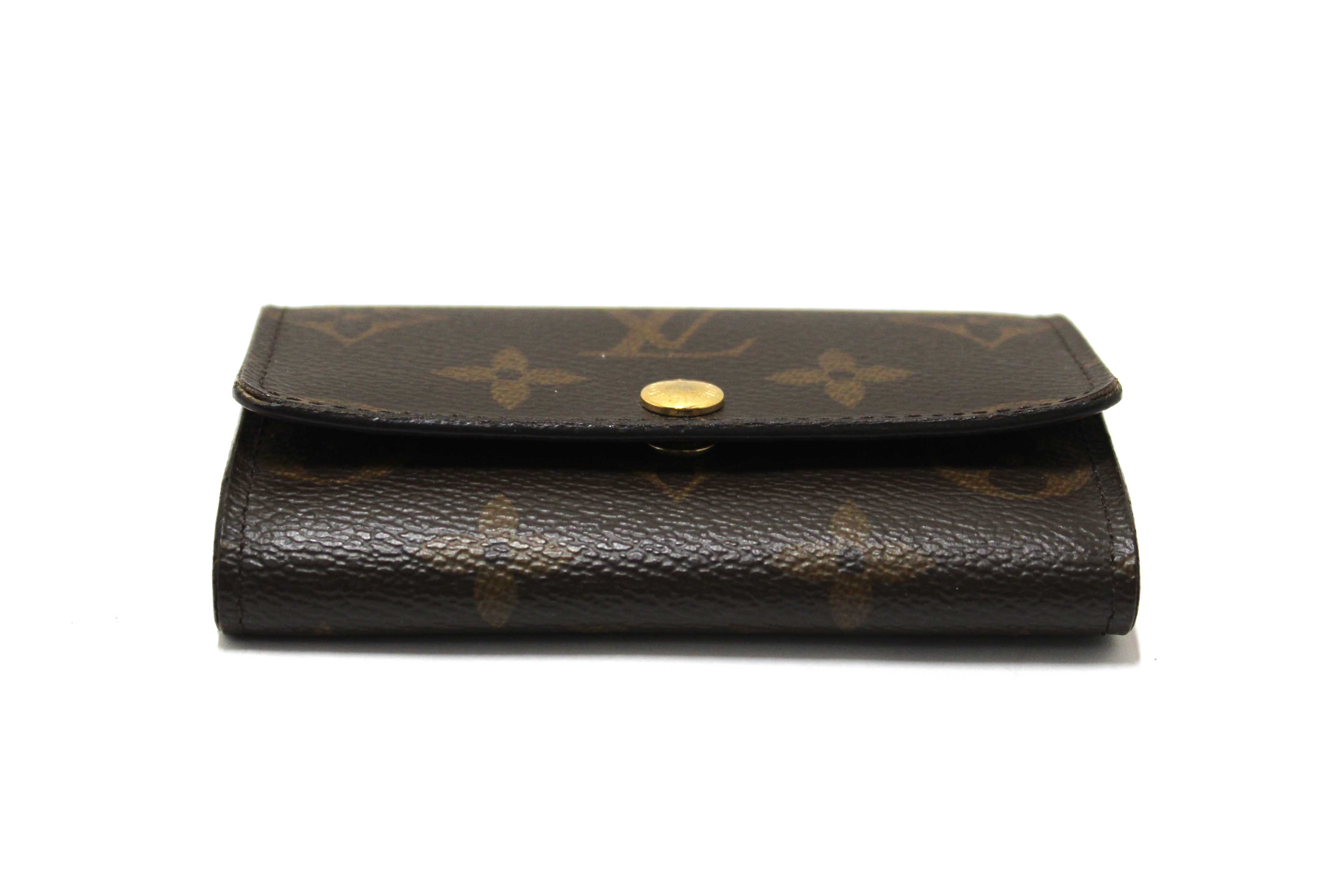 Authentic Louis Vuitton Classic Brown Monogram Canvas 6 Key Holder