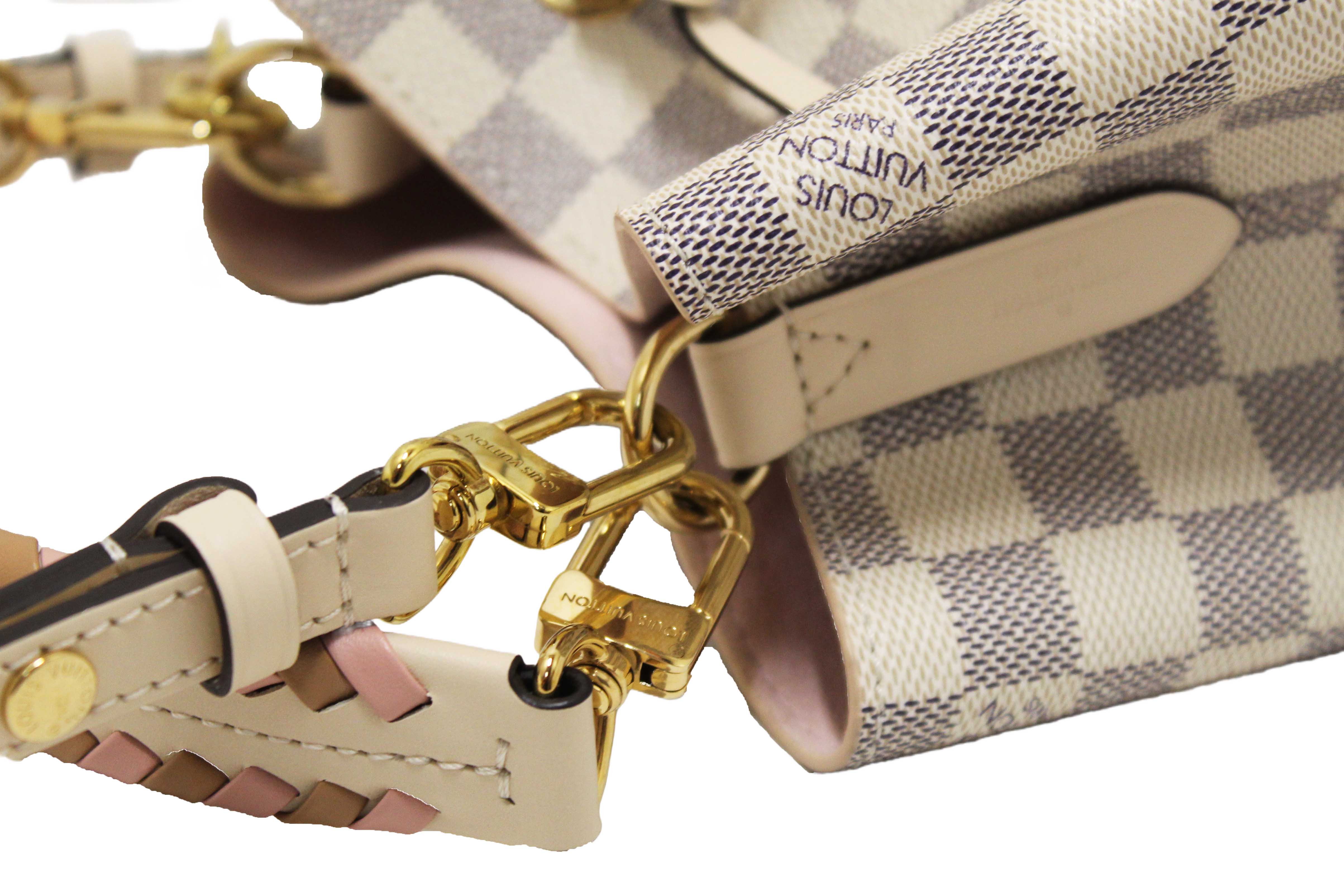Authentic Louis Vuitton Damier Azur Canvas with Braided Handle NeoNoe BB Bag