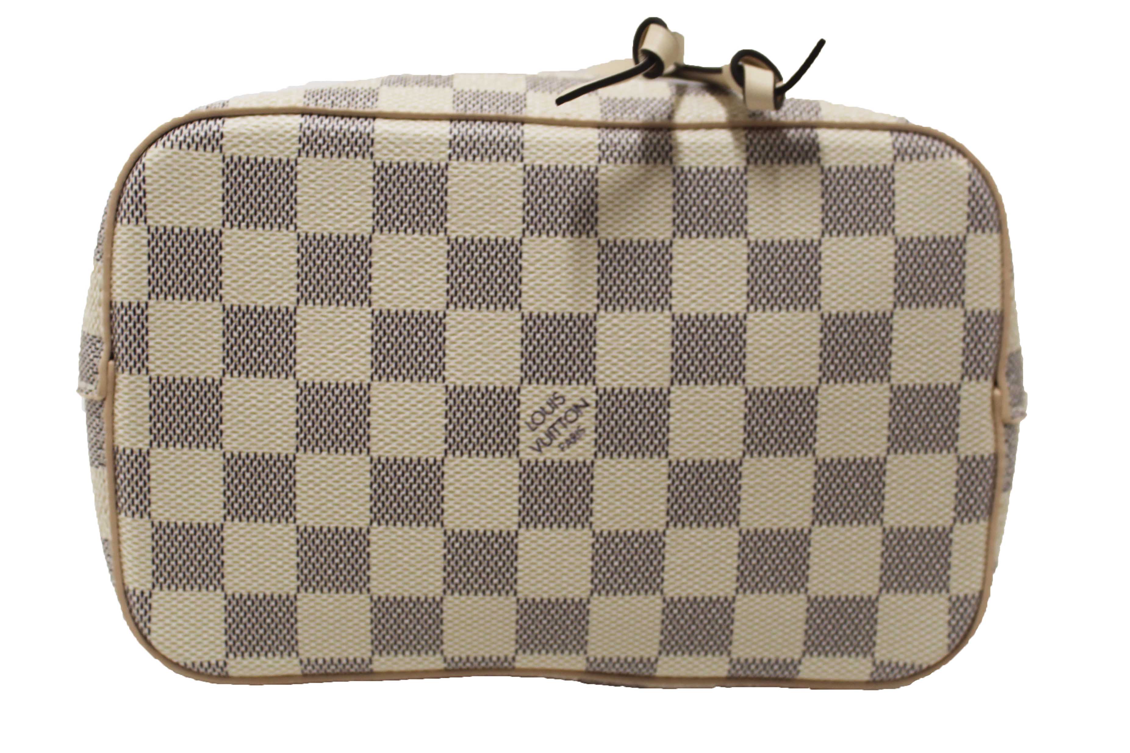 Authentic Louis Vuitton Damier Azur Canvas with Braided Handle NeoNoe BB Bag