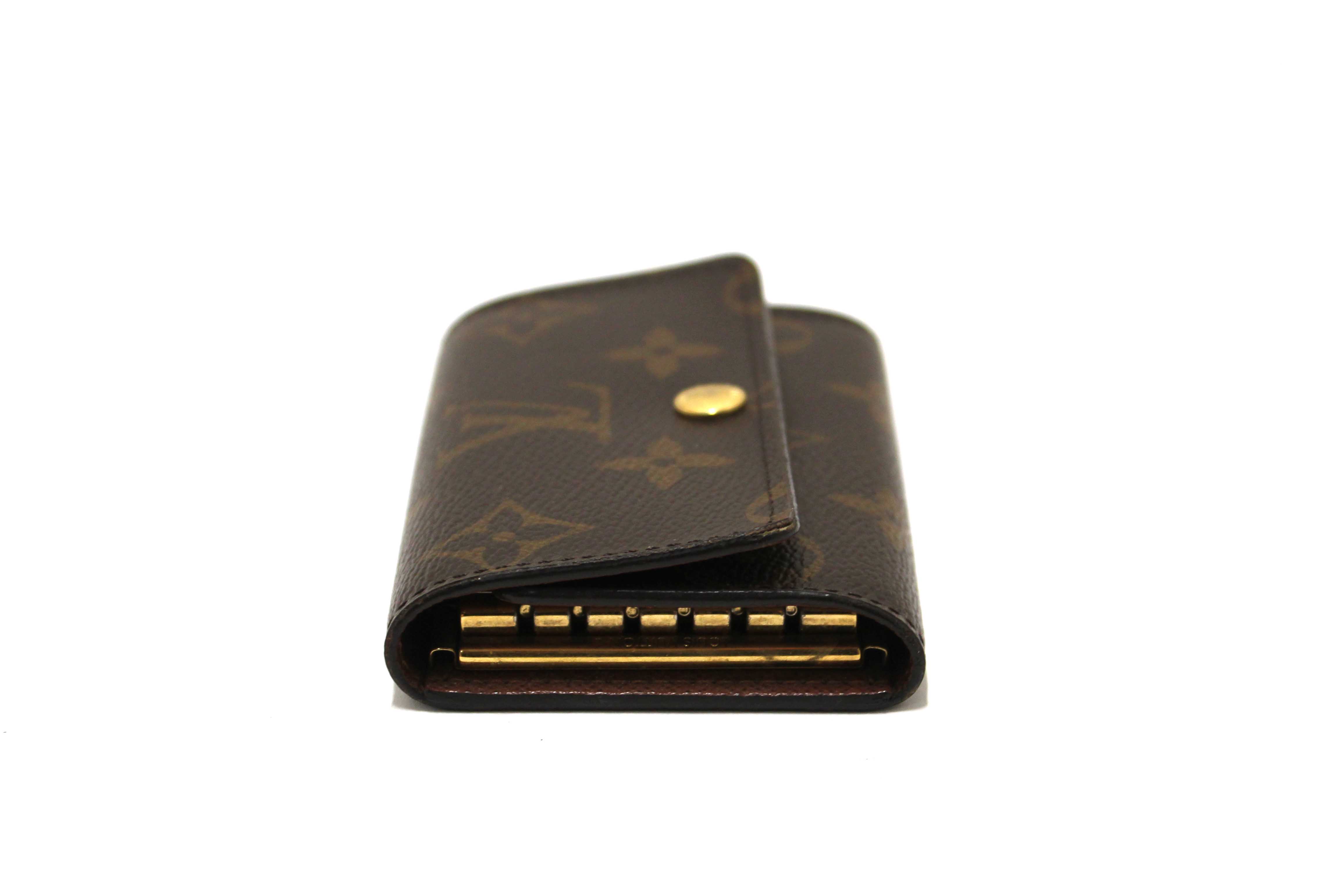 Authentic Louis Vuitton Classic Brown Monogram Canvas 6 Key Holder