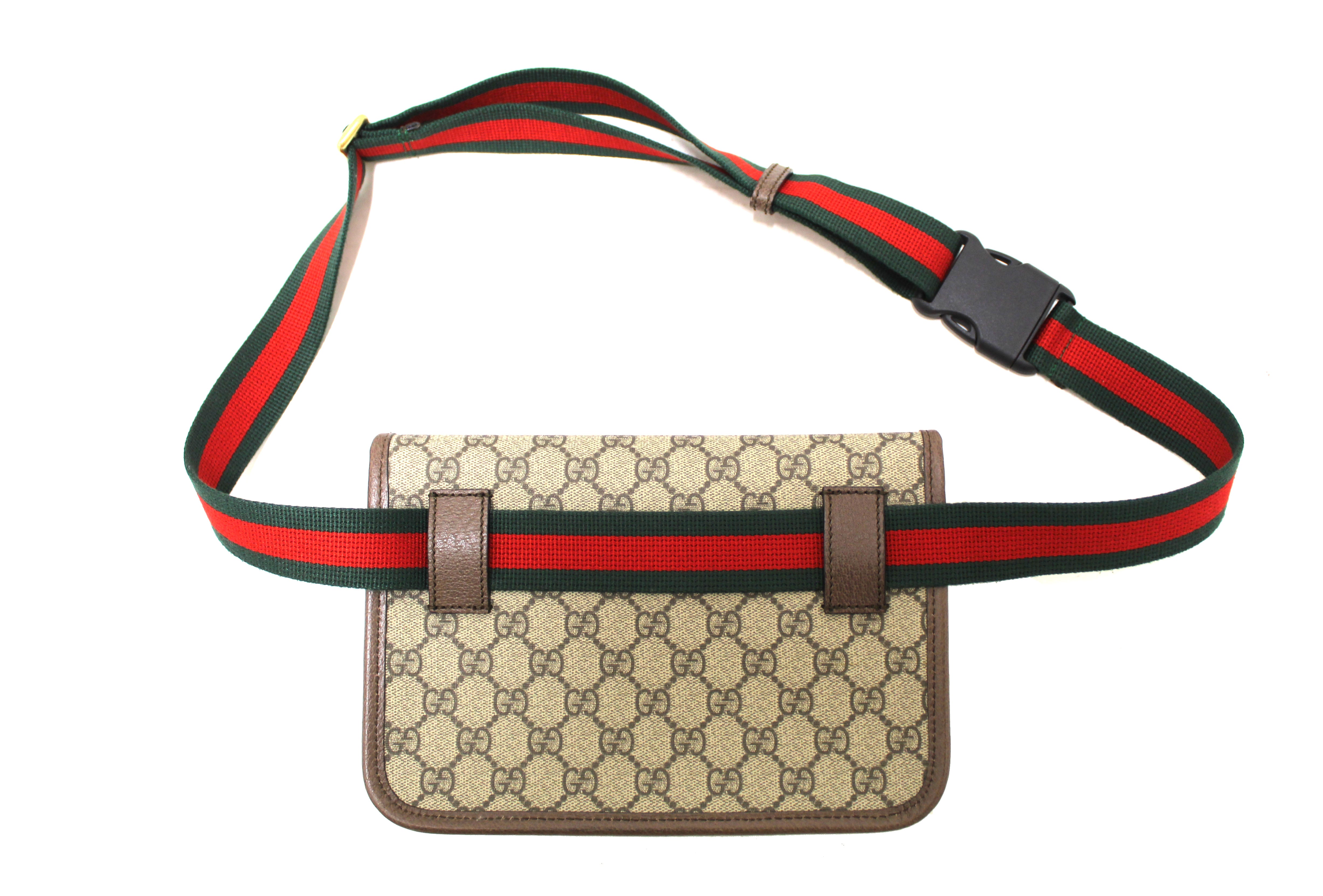 Authentic Gucci Brown GG Supreme Neo Vintage Belt Bag