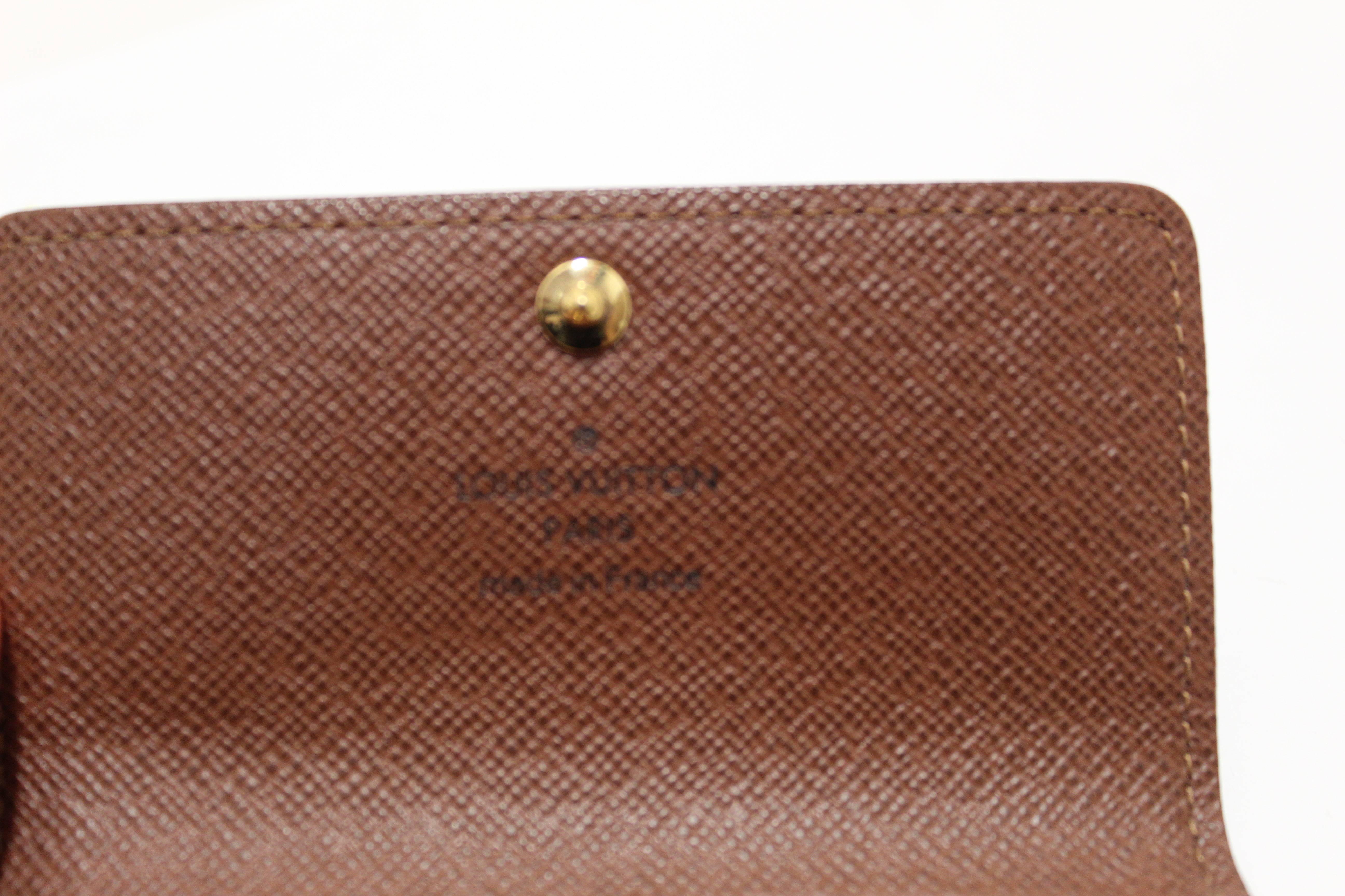 Authentic Louis Vuitton Classic Brown Monogram Canvas 6 Key Holder