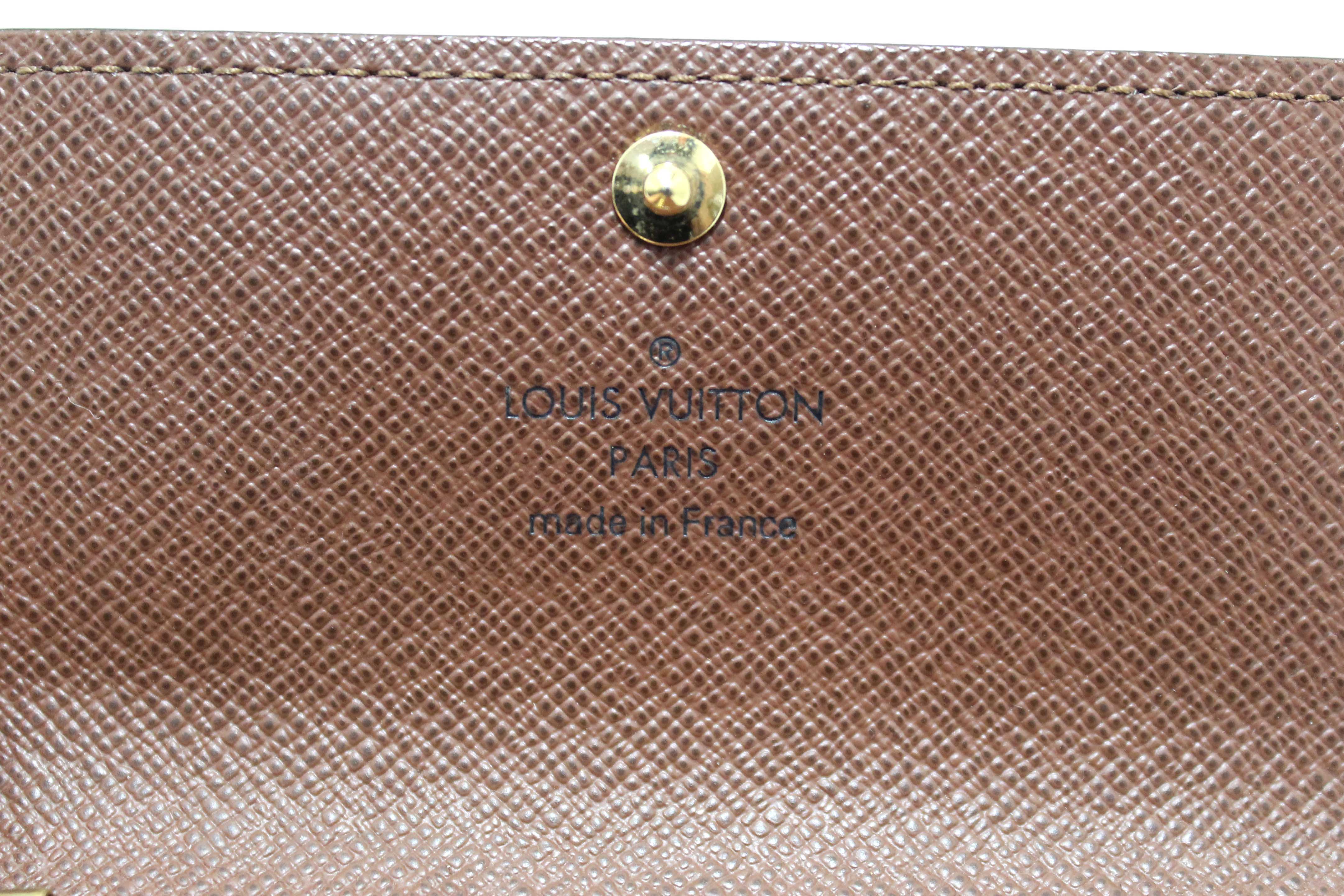 Authentic Louis Vuitton Classic Brown Monogram Canvas 6 Key Holder