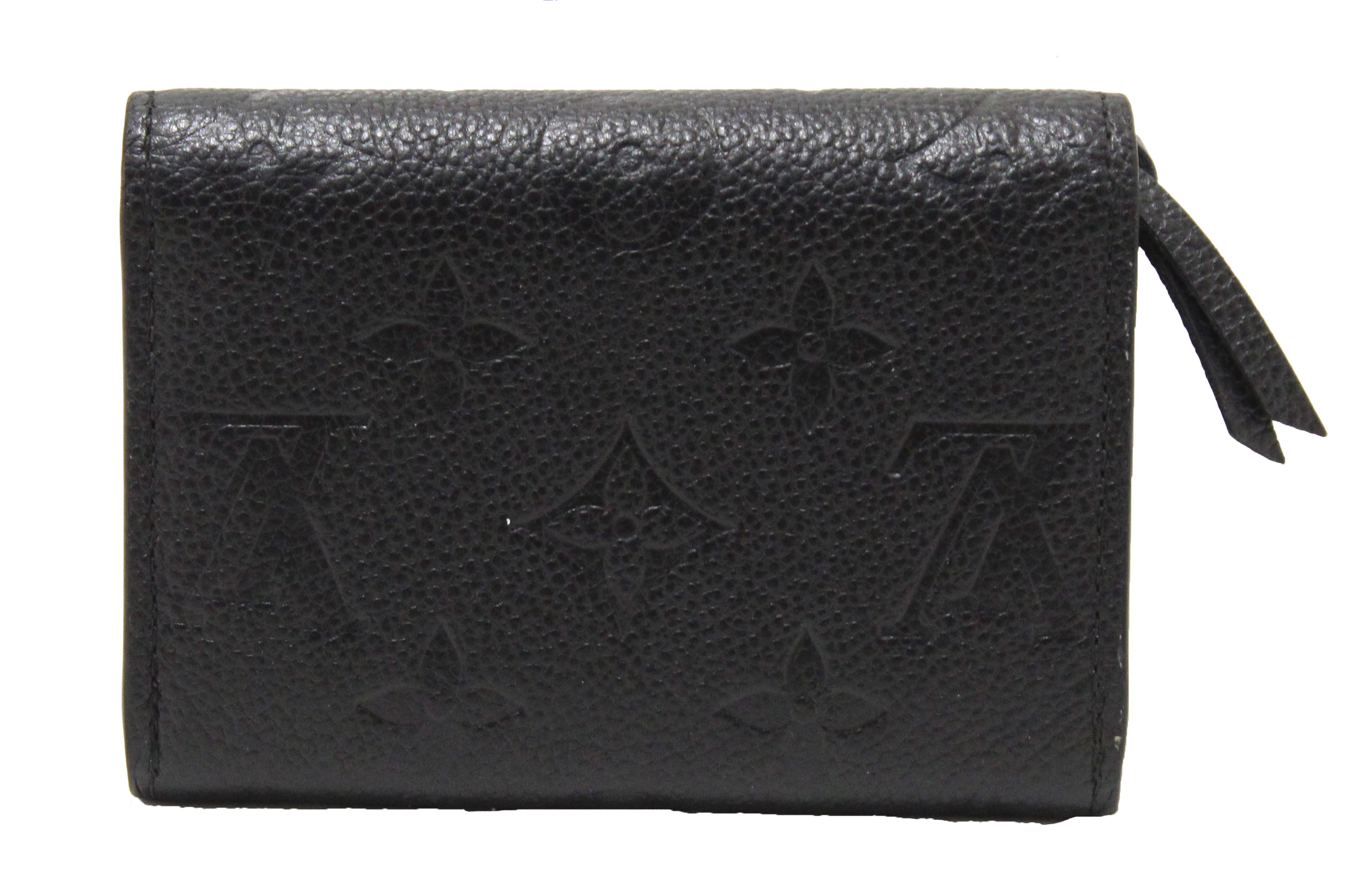 Authentic Louis Vuitton Black Monogram Empreinte Leather Rosalie Coin Purse