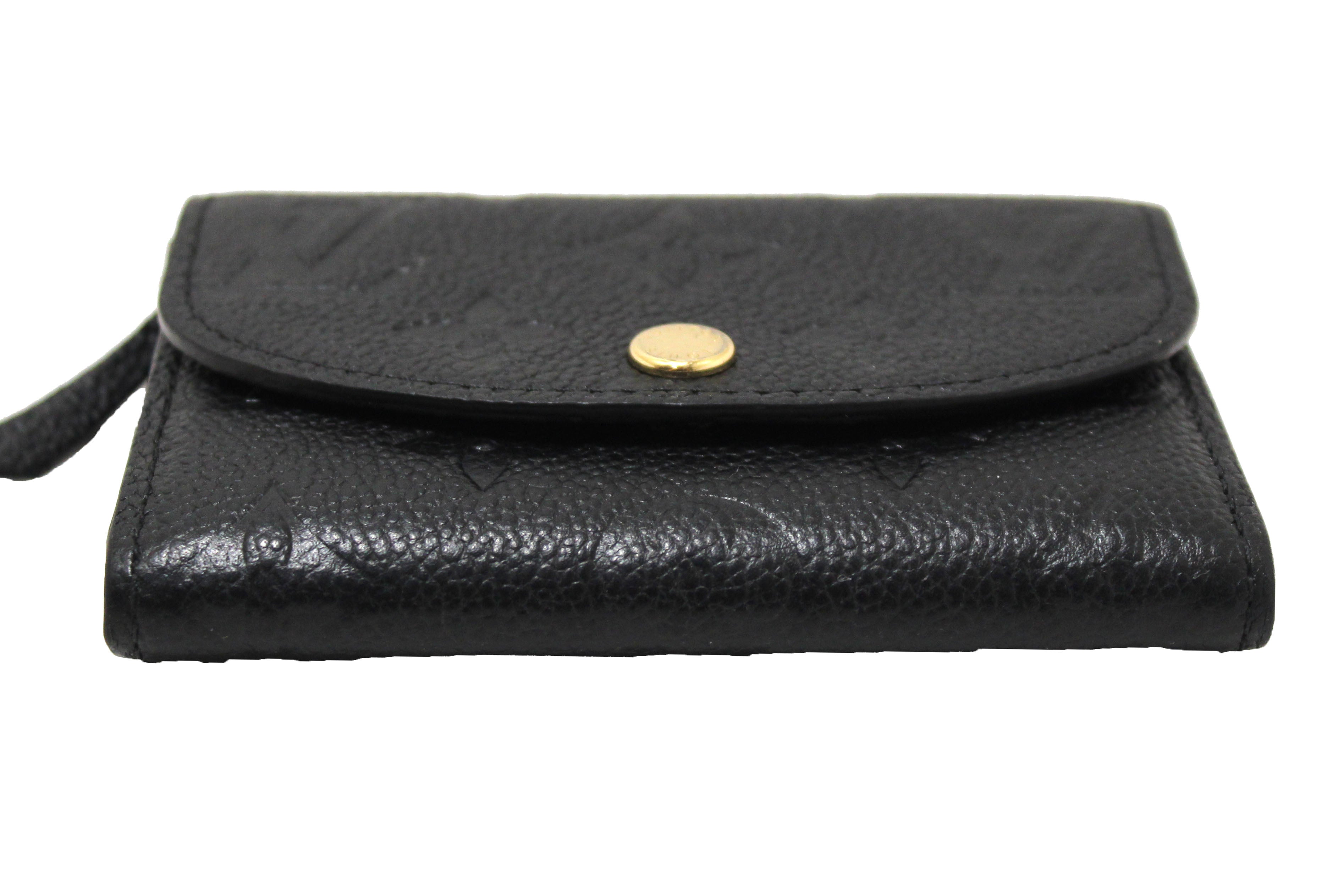 Authentic Louis Vuitton Black Monogram Empreinte Leather Rosalie Coin Purse