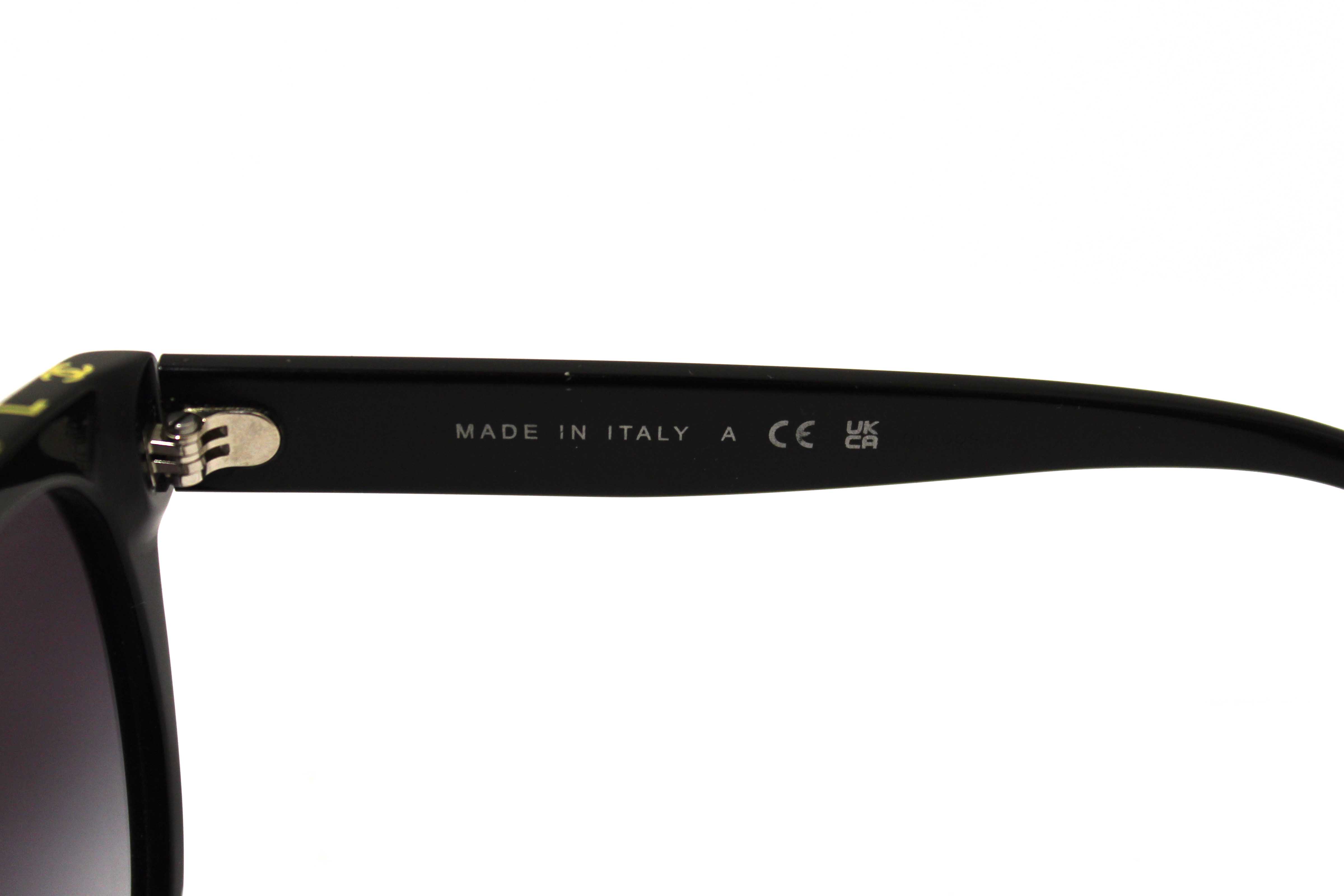 Authentic Chanel Black Acetate CC Butterfly Sunglasses